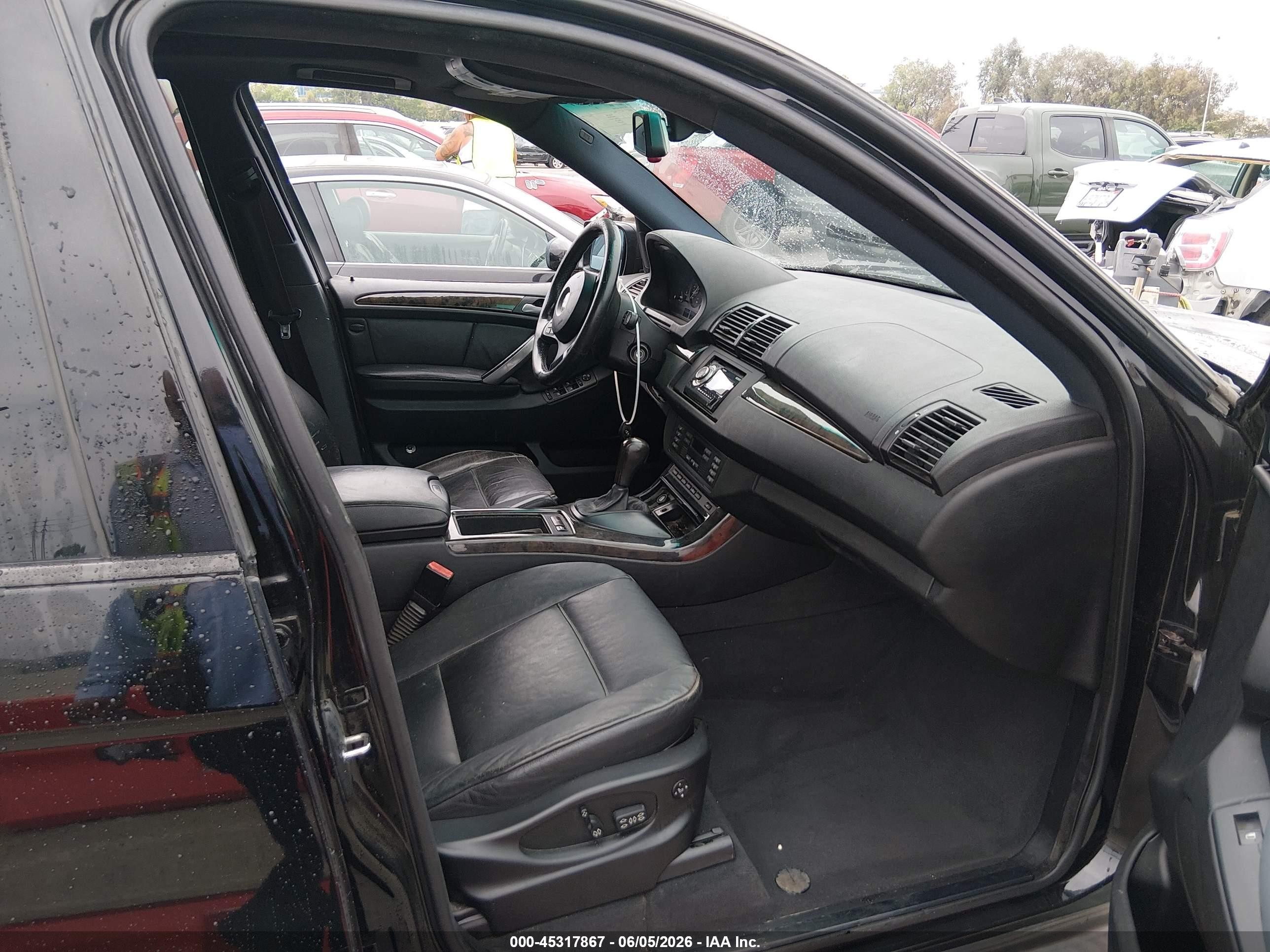 2005 Bmw X5 4.4i Черный vin: 5UXFB53545LV19288