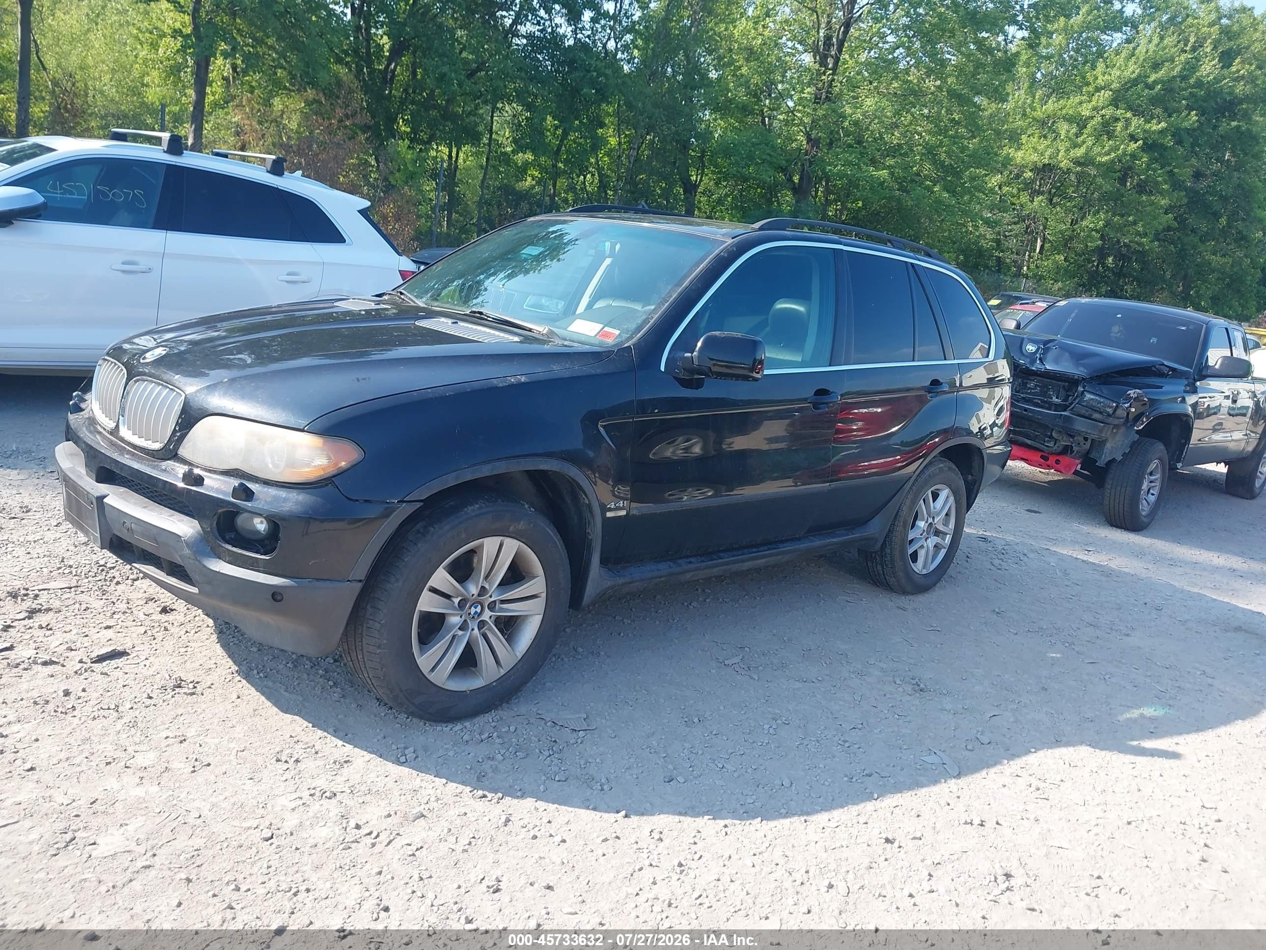 2006 Bmw X5 4.4i Черный vin: 5UXFB53556LV28616