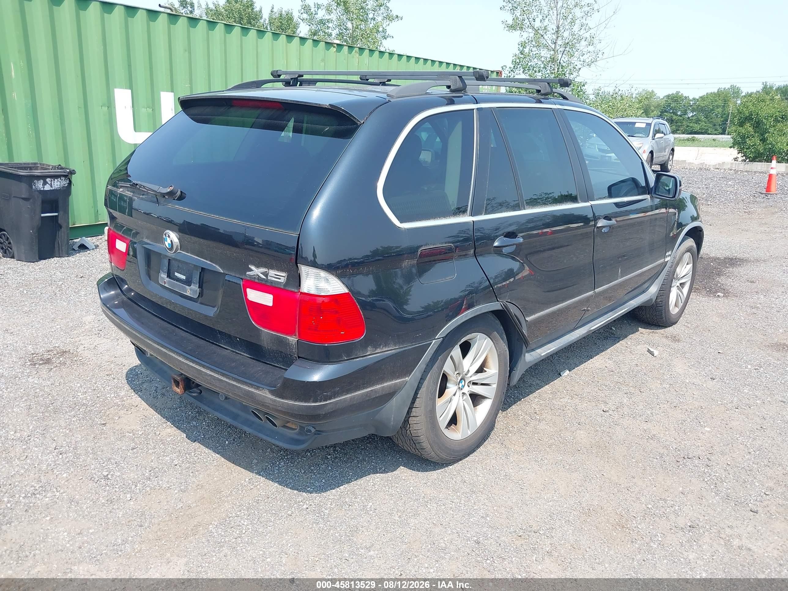 2005 Bmw X5 4.4i Black vin: 5UXFB53575LV16403