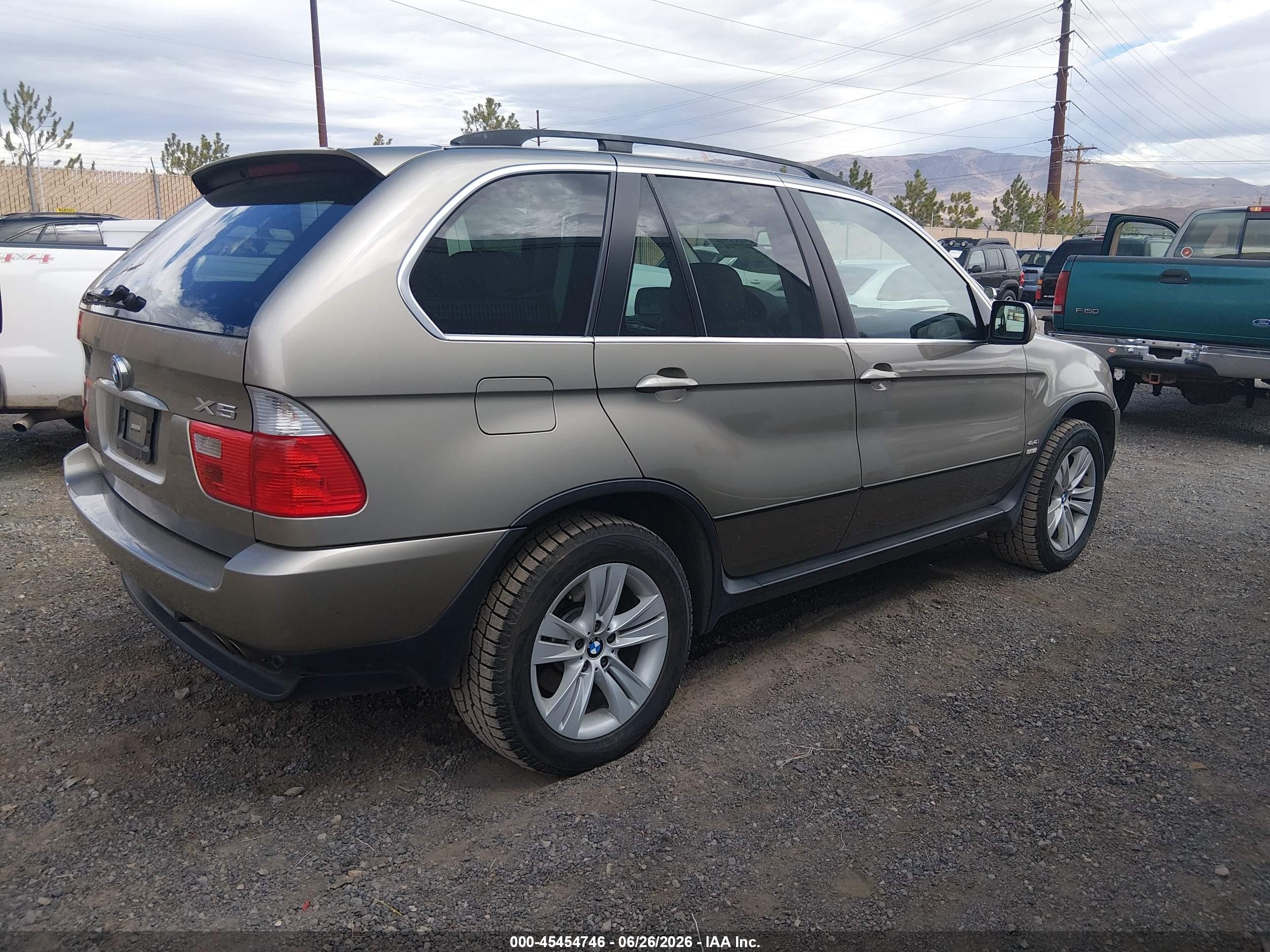 2006 Bmw X5 4.4i Gray vin: 5UXFB53576LV27063