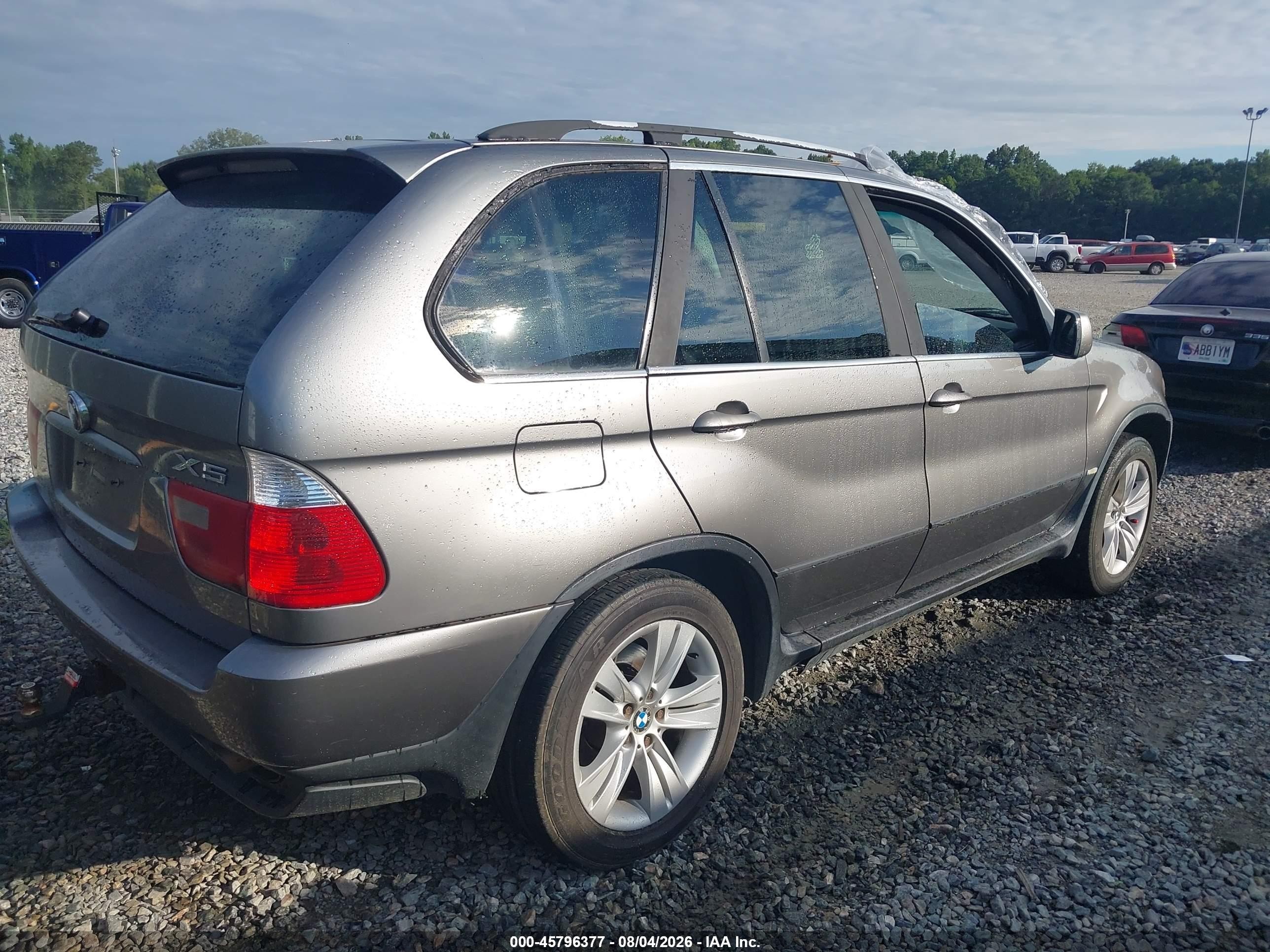 2004 Bmw X5 4.4i Gray vin: 5UXFB53594LV08060