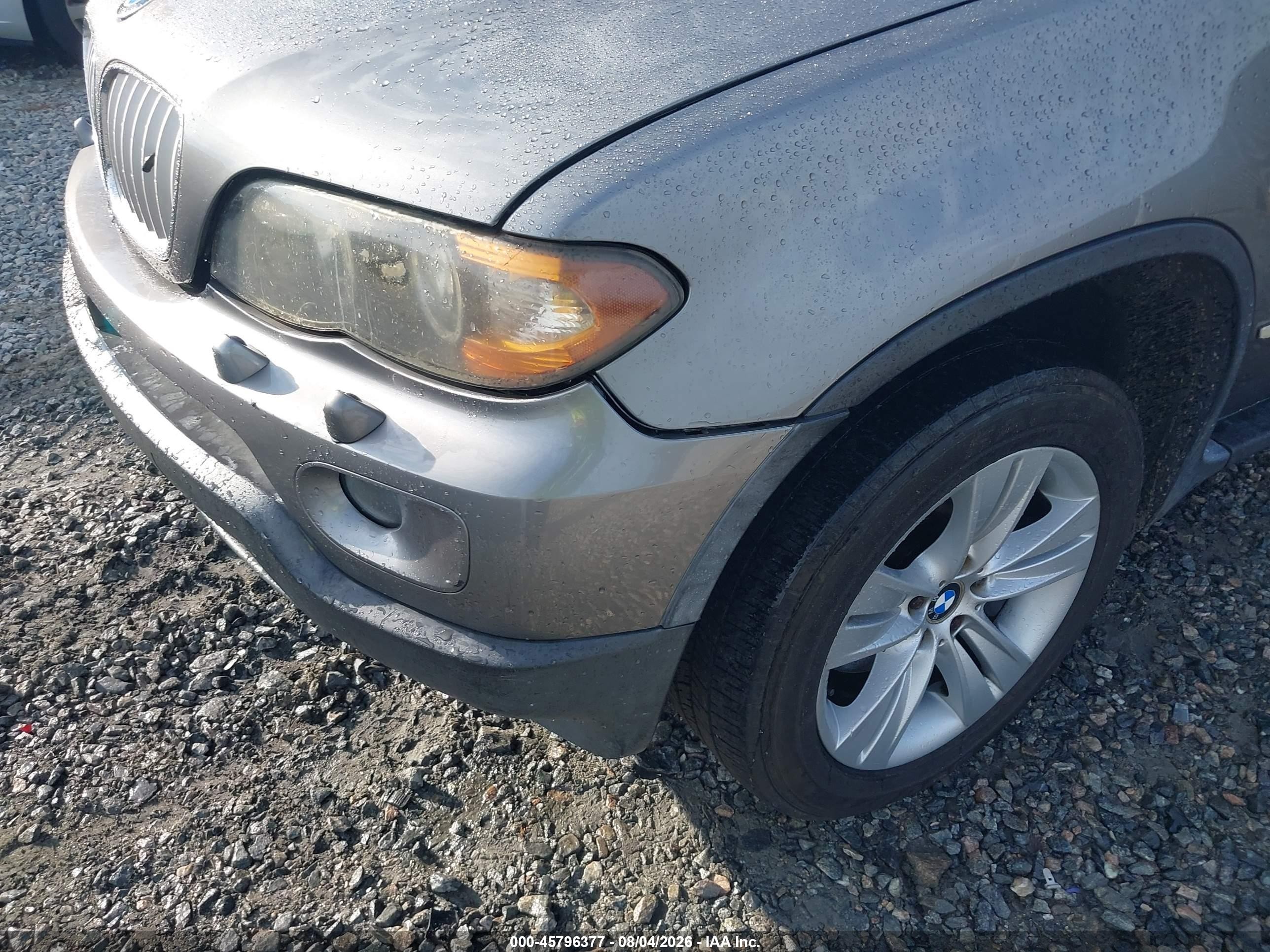 2004 Bmw X5 4.4i Gray vin: 5UXFB53594LV08060