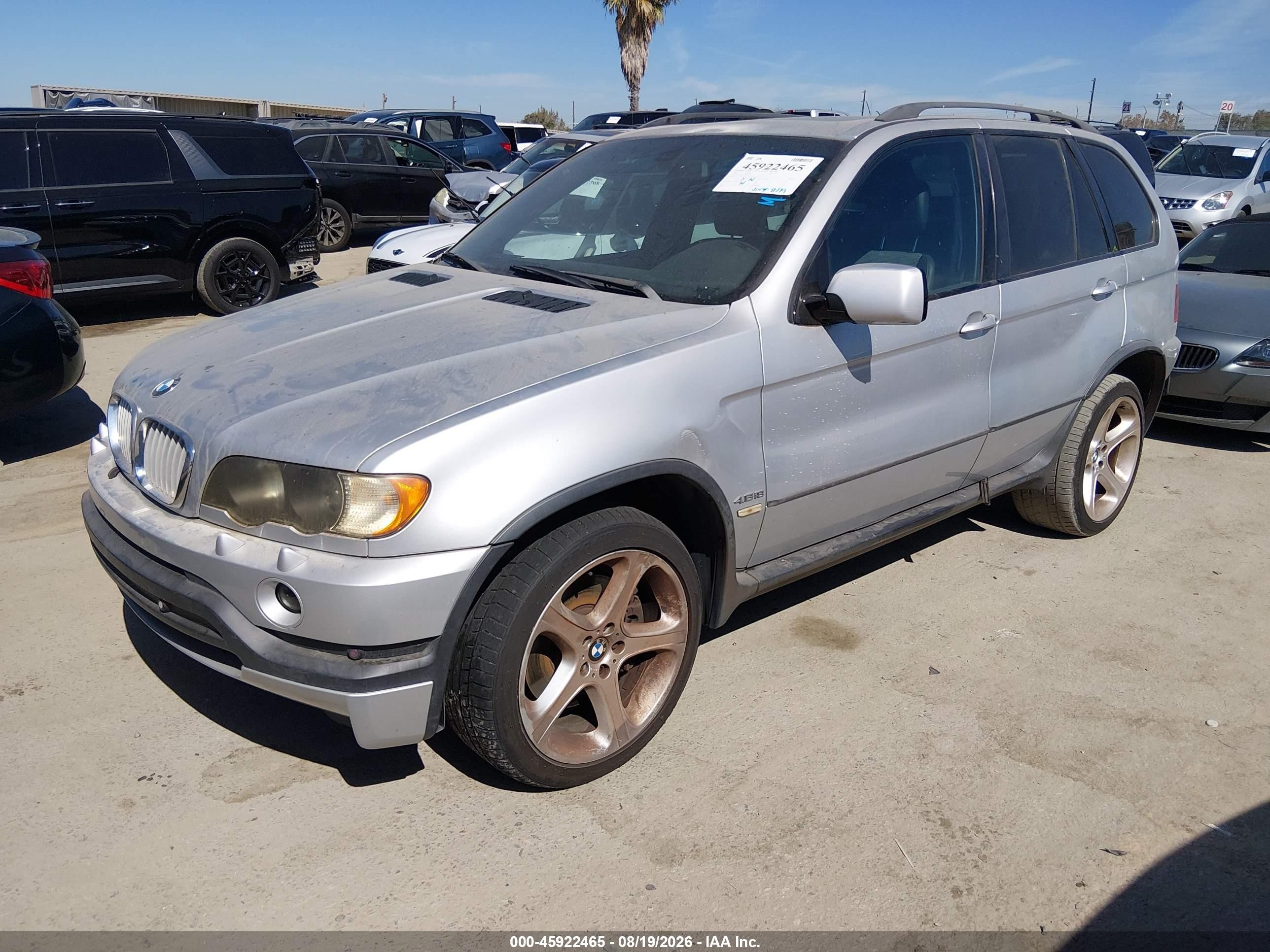 2002 Bmw X5 4.6is Silver vin: 5UXFB93532LN78917