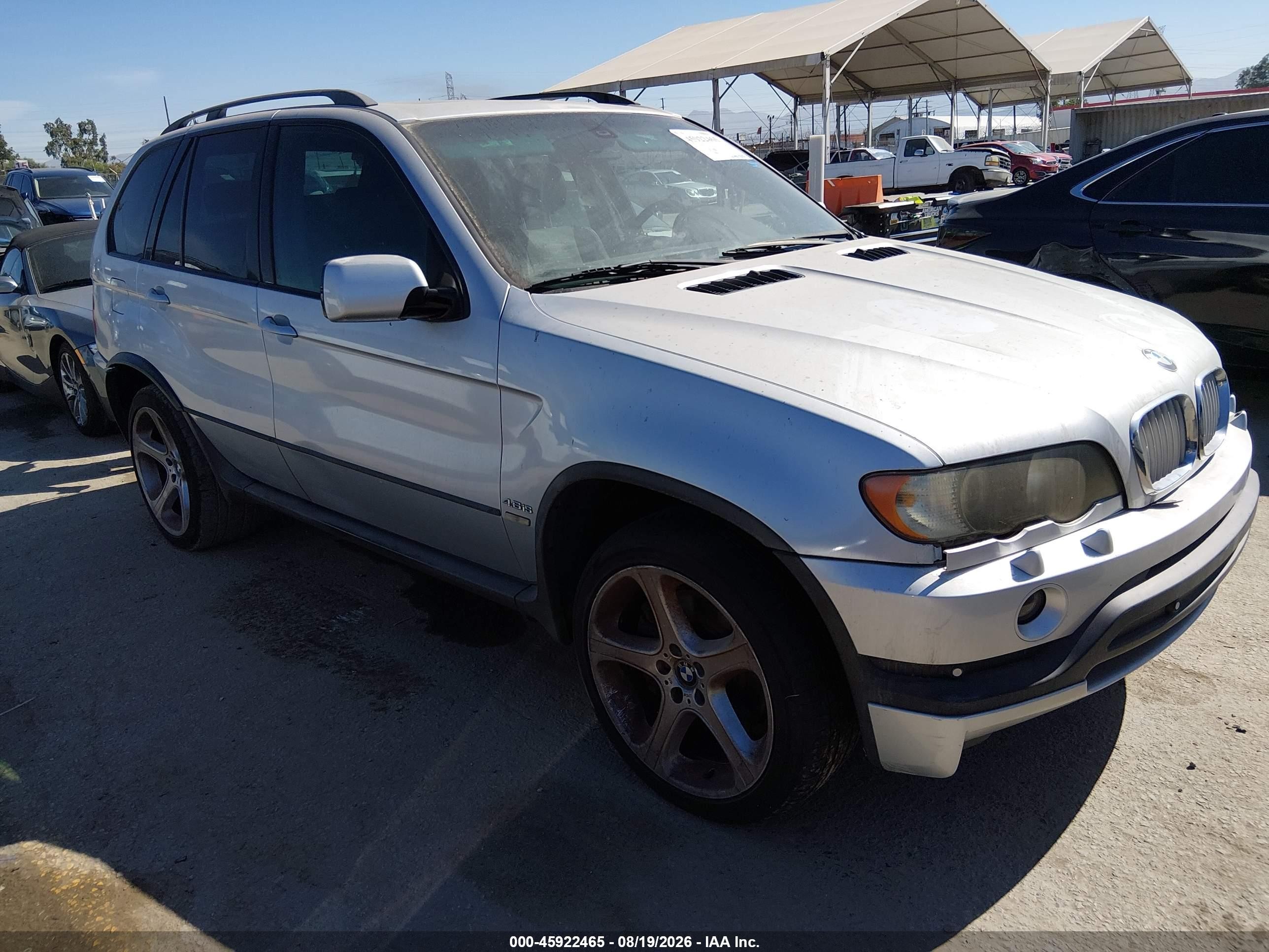 2002 Bmw X5 4.6is Silver vin: 5UXFB93532LN78917