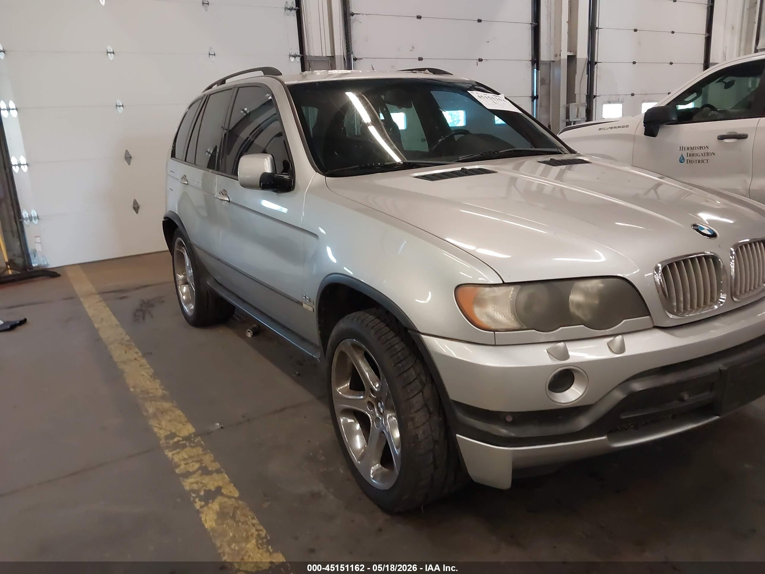 2002 Bmw X5 4.6is Silver vin: 5UXFB93532LN79355