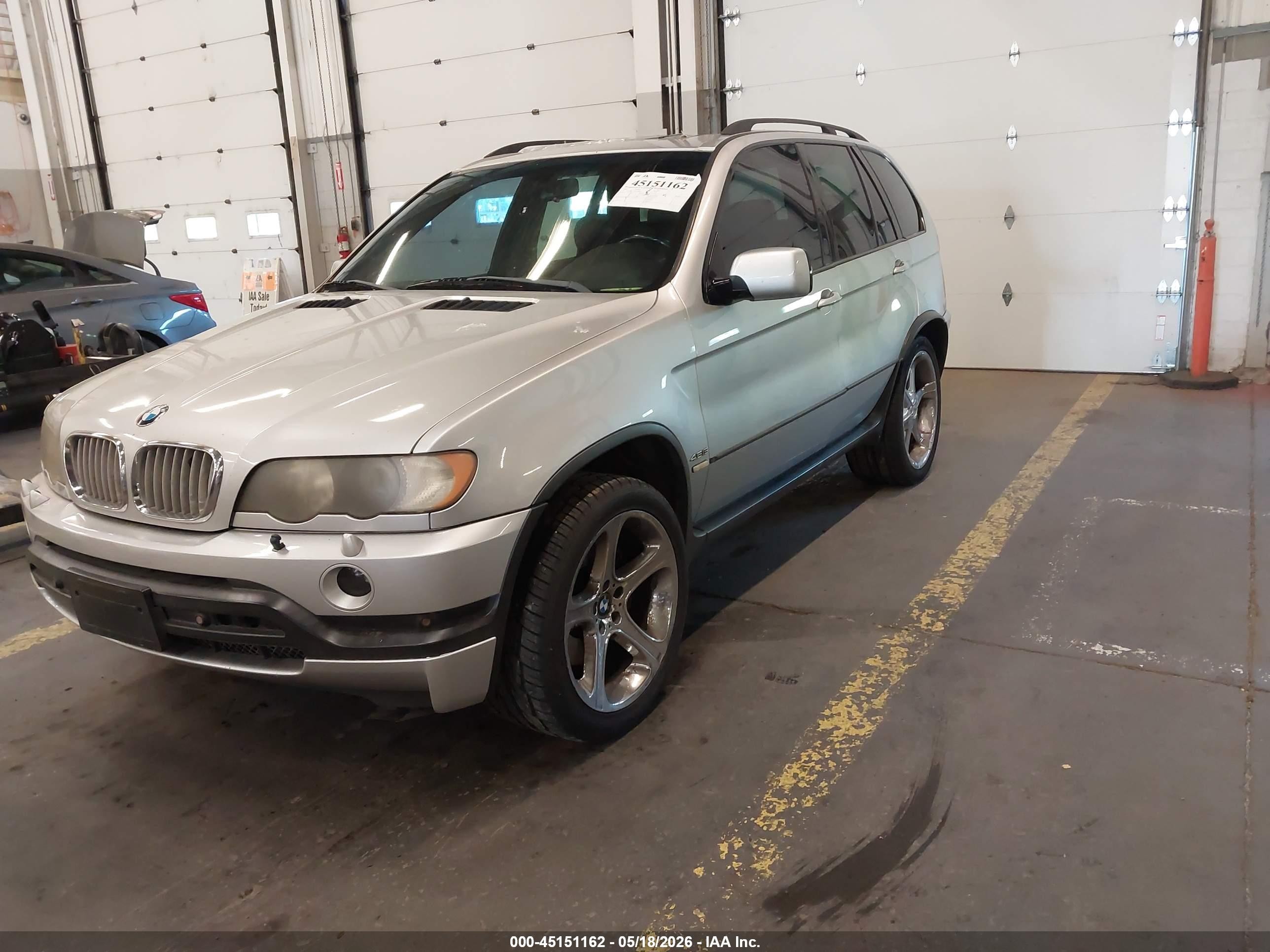2002 Bmw X5 4.6is Silver vin: 5UXFB93532LN79355