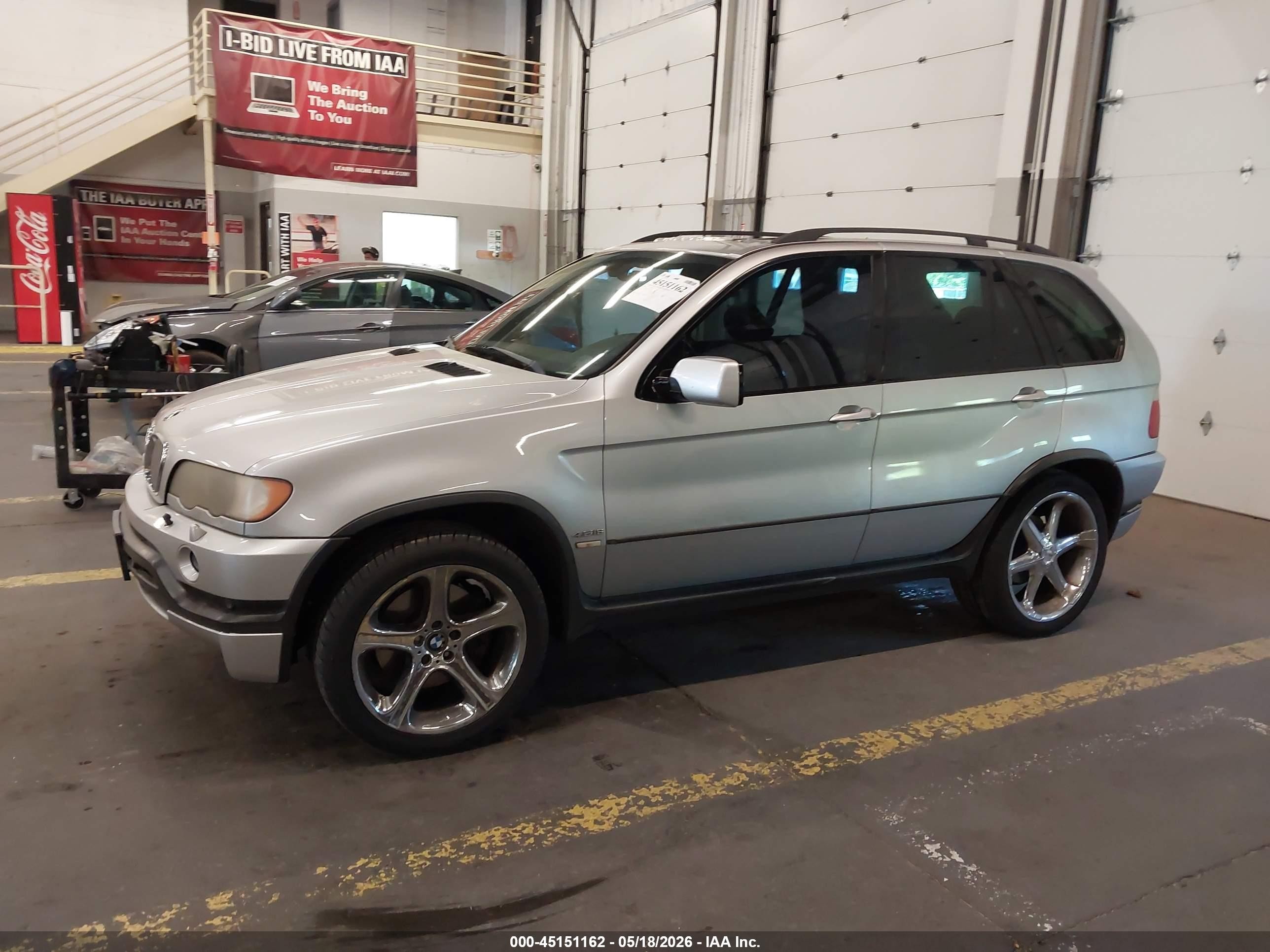 2002 Bmw X5 4.6is Silver vin: 5UXFB93532LN79355