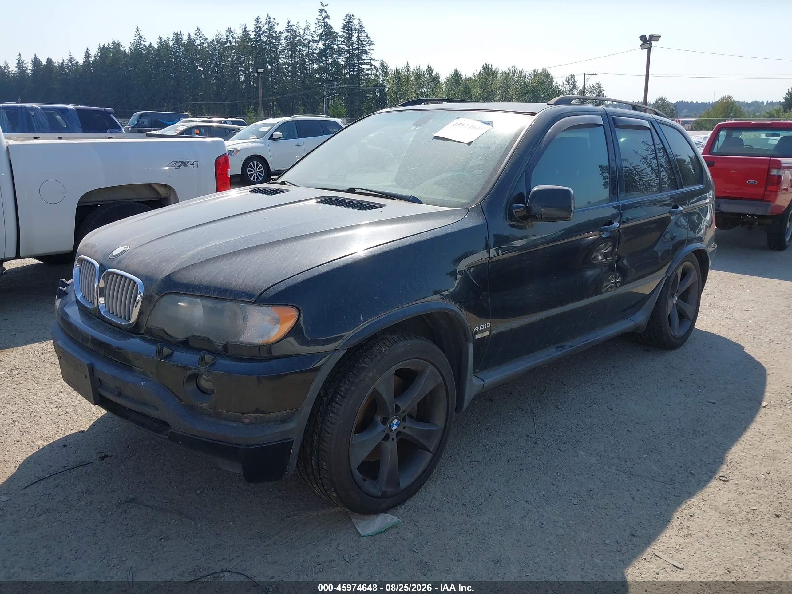 2002 Bmw X5 4.6is Black vin: 5UXFB93542LN78621