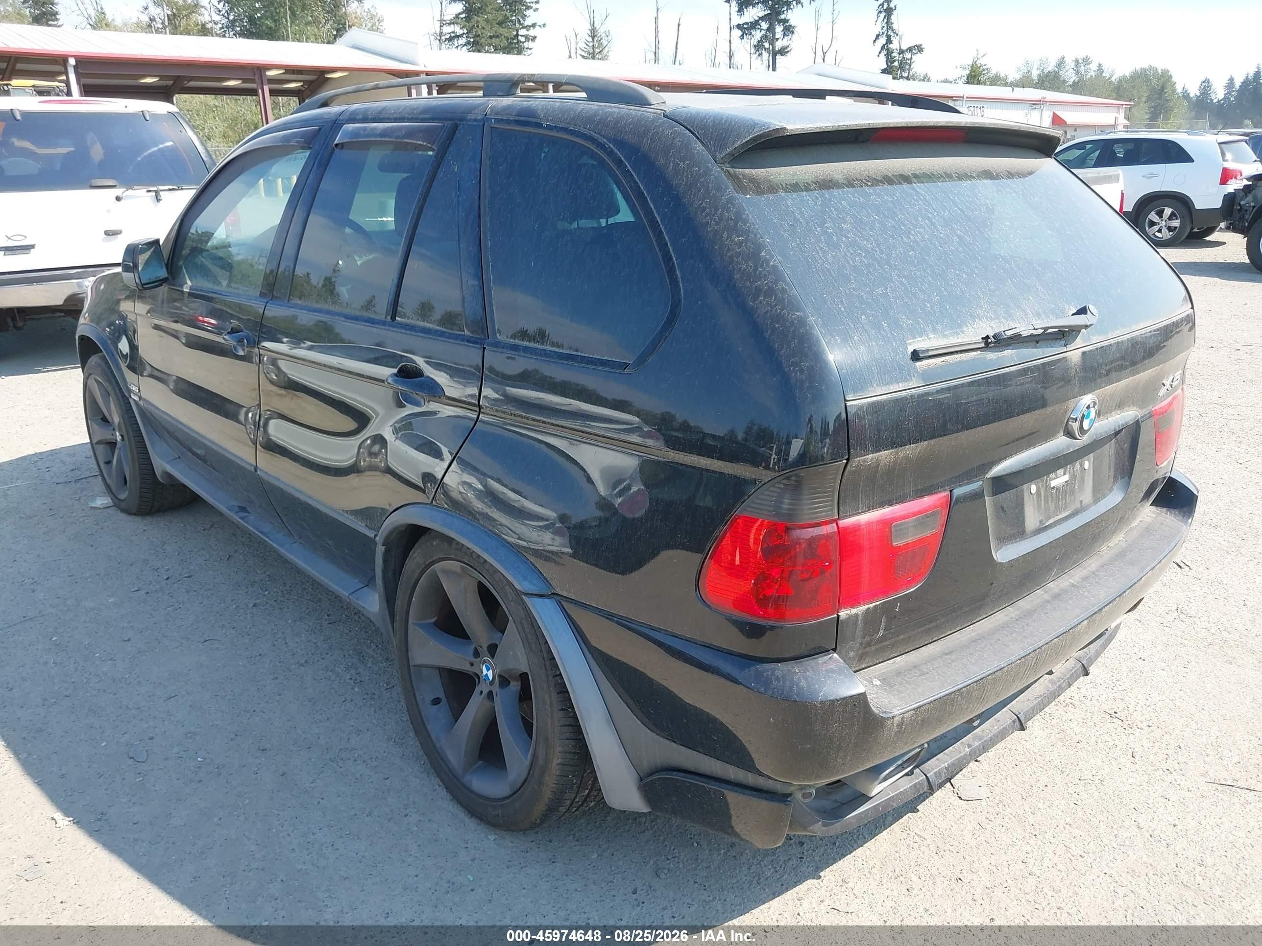2002 Bmw X5 4.6is Black vin: 5UXFB93542LN78621