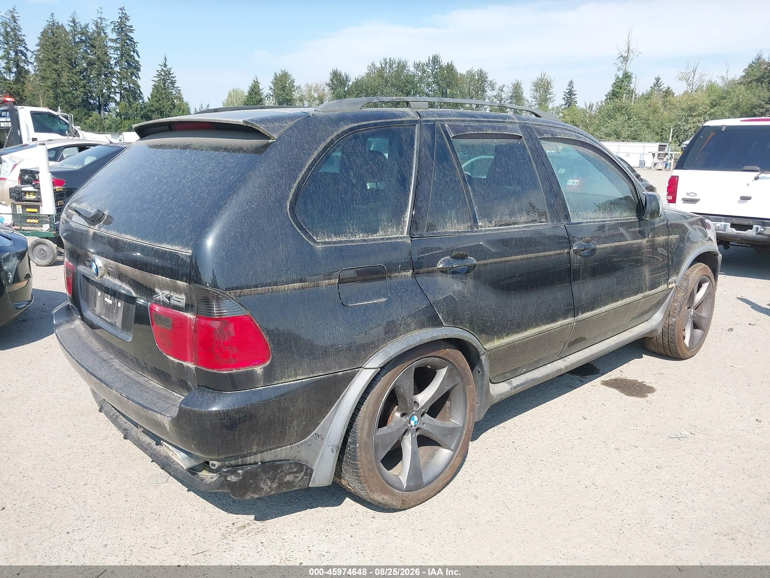 2002 Bmw X5 4.6is Black vin: 5UXFB93542LN78621