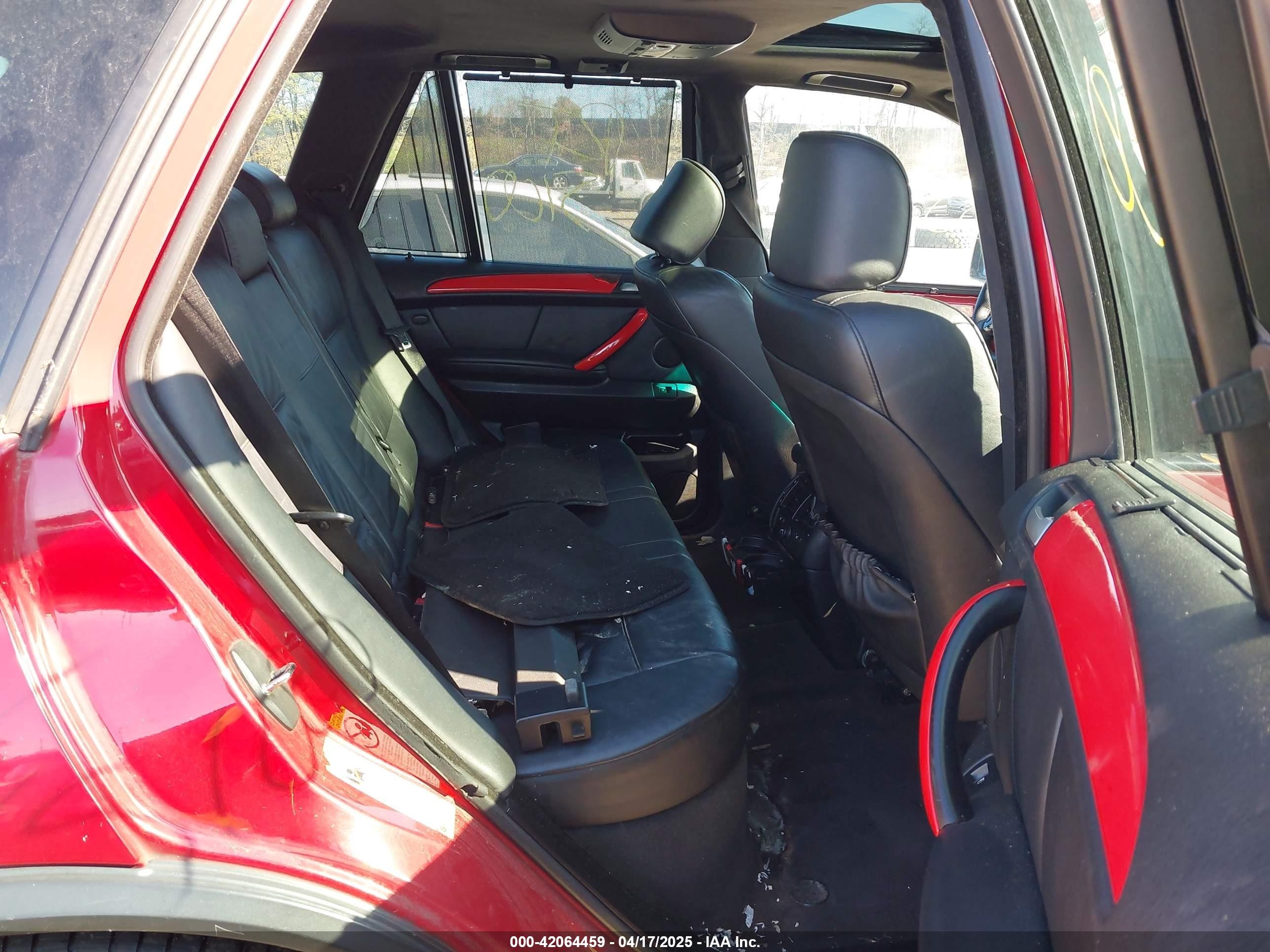 2002 Bmw X5 4.6is Red vin: 5UXFB93542LN78909