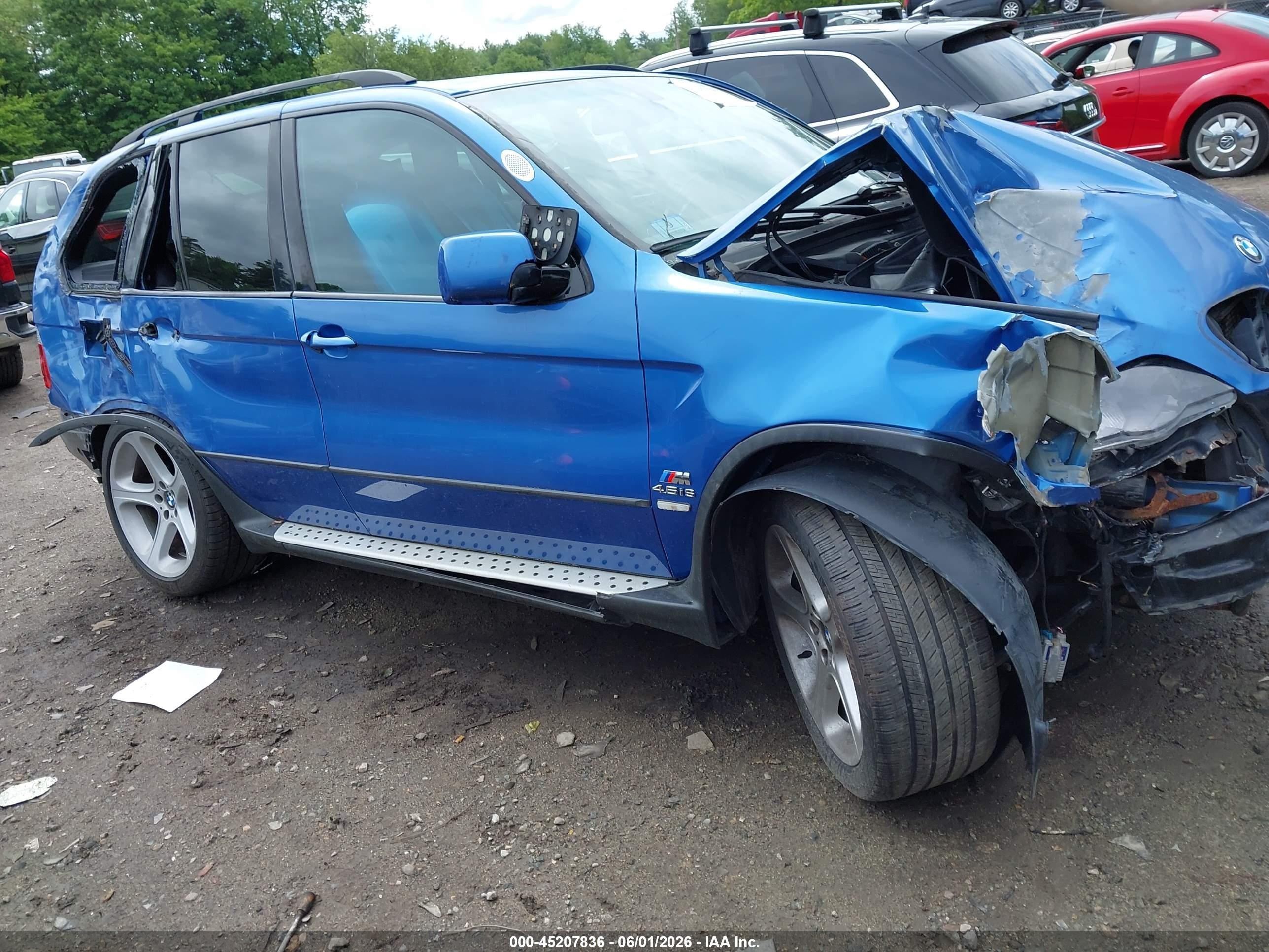 2003 Bmw X5 4.6is Blue vin: 5UXFB93583LN80227
