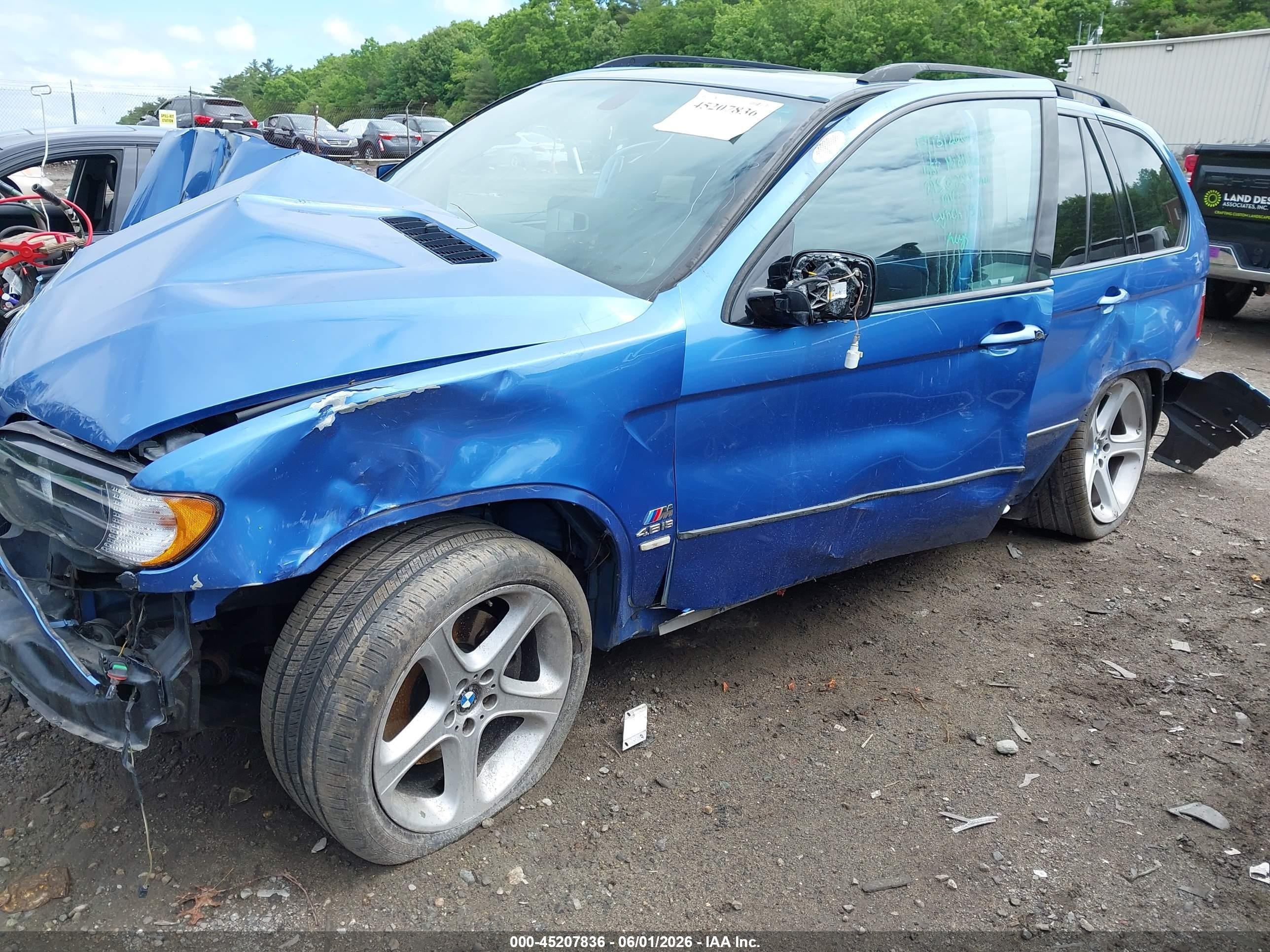 2003 Bmw X5 4.6is Blue vin: 5UXFB93583LN80227