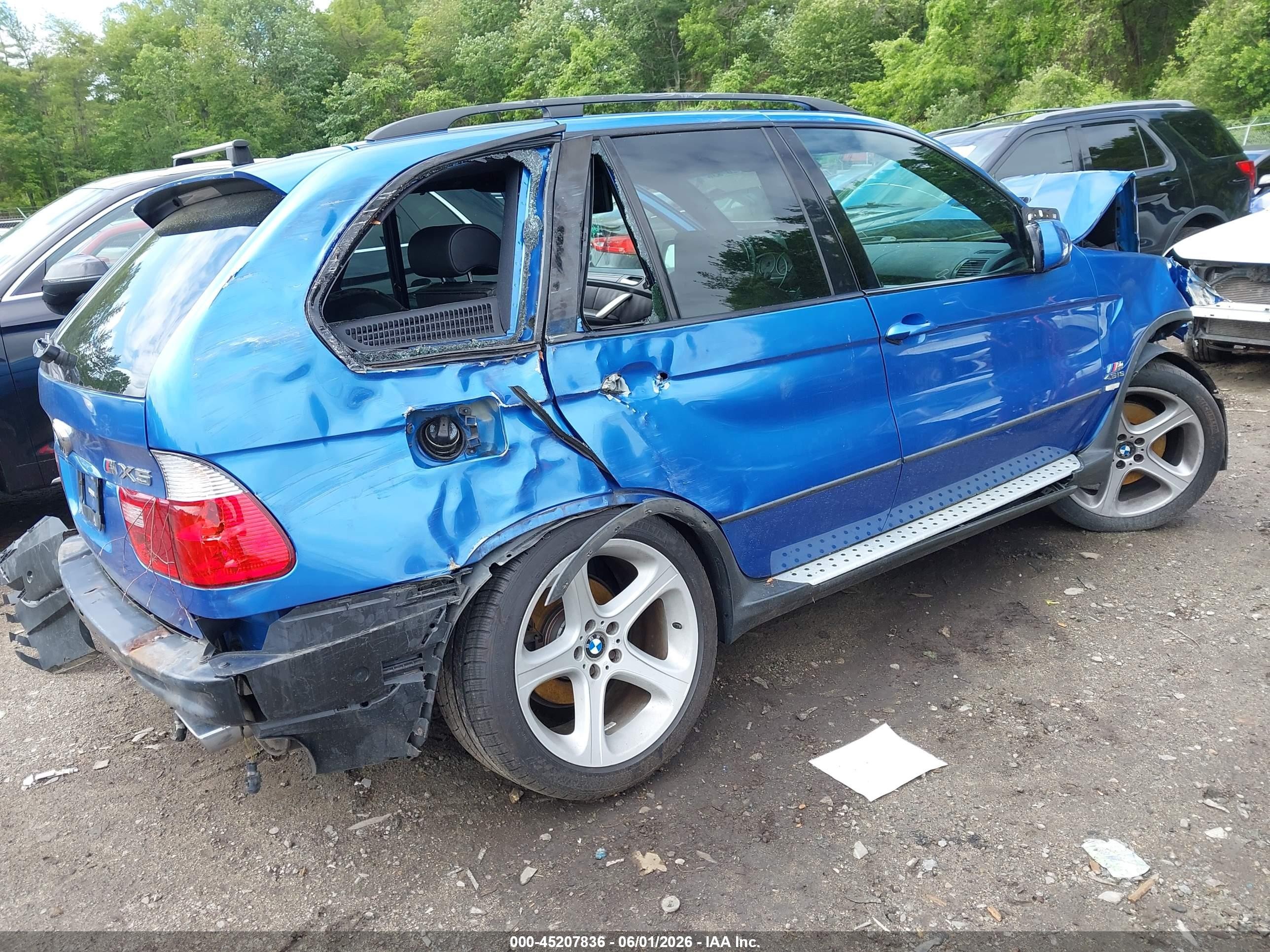 2003 Bmw X5 4.6is Blue vin: 5UXFB93583LN80227