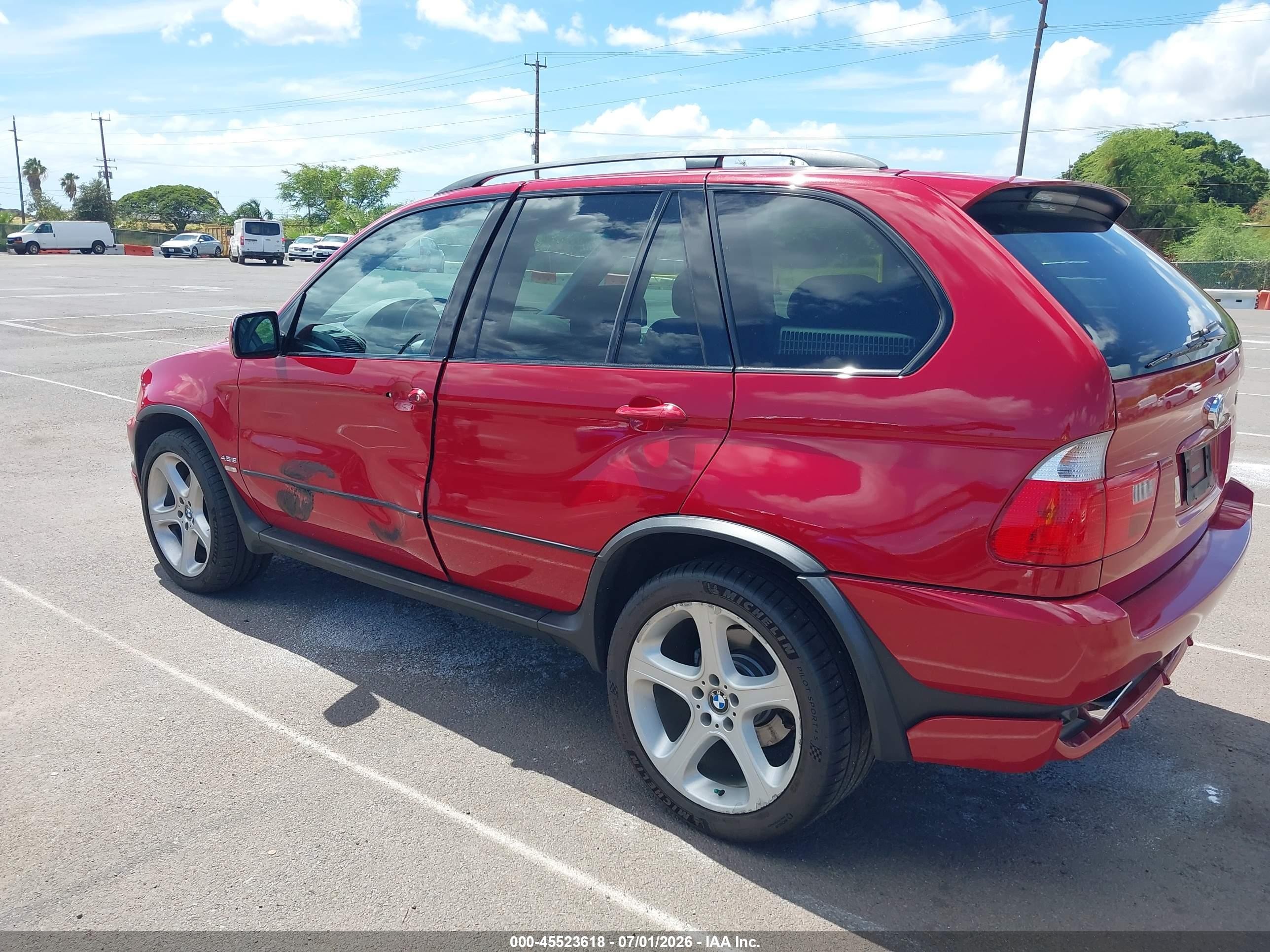 2003 Bmw X5 4.6is Red vin: 5UXFB93583LN81085