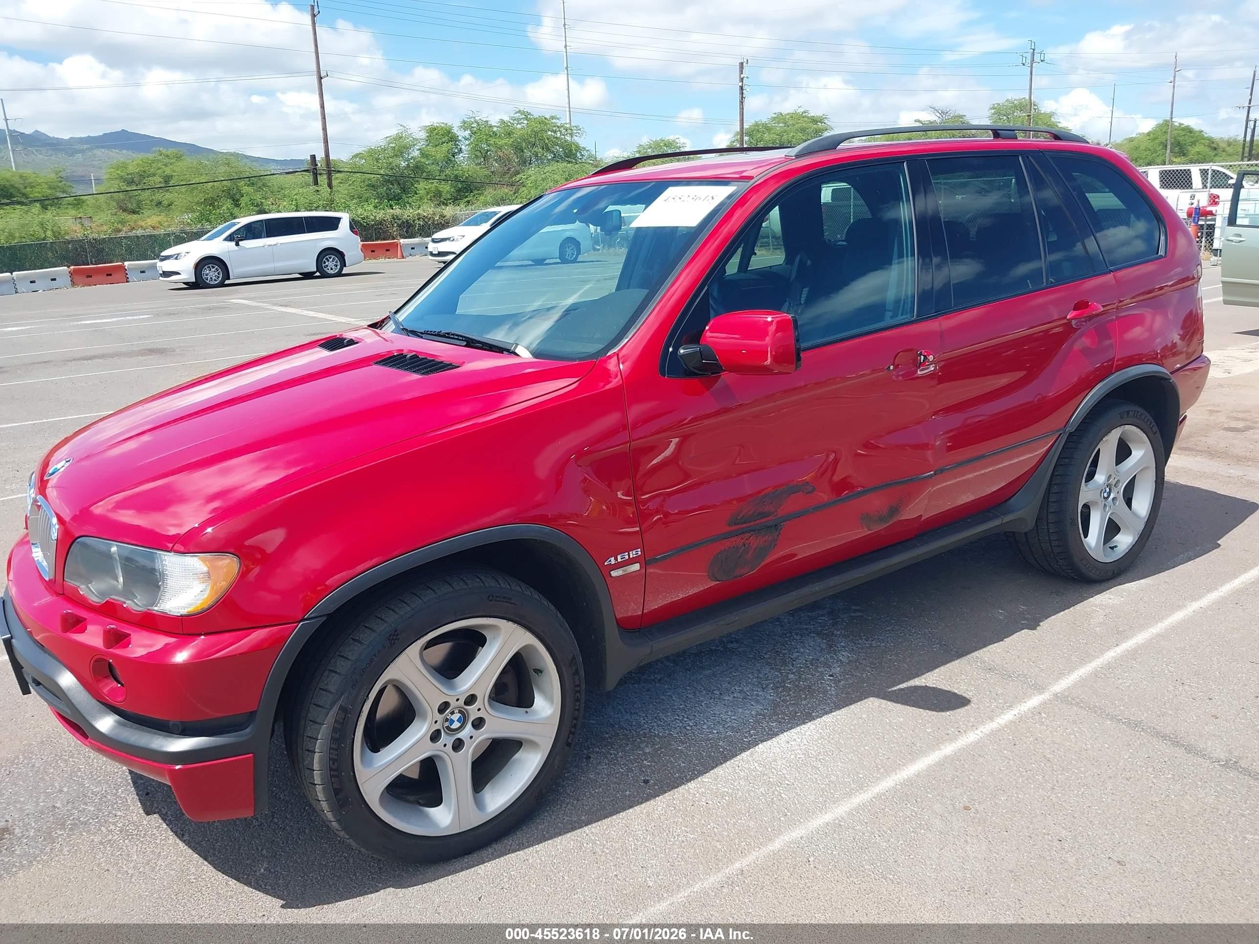 2003 Bmw X5 4.6is Red vin: 5UXFB93583LN81085