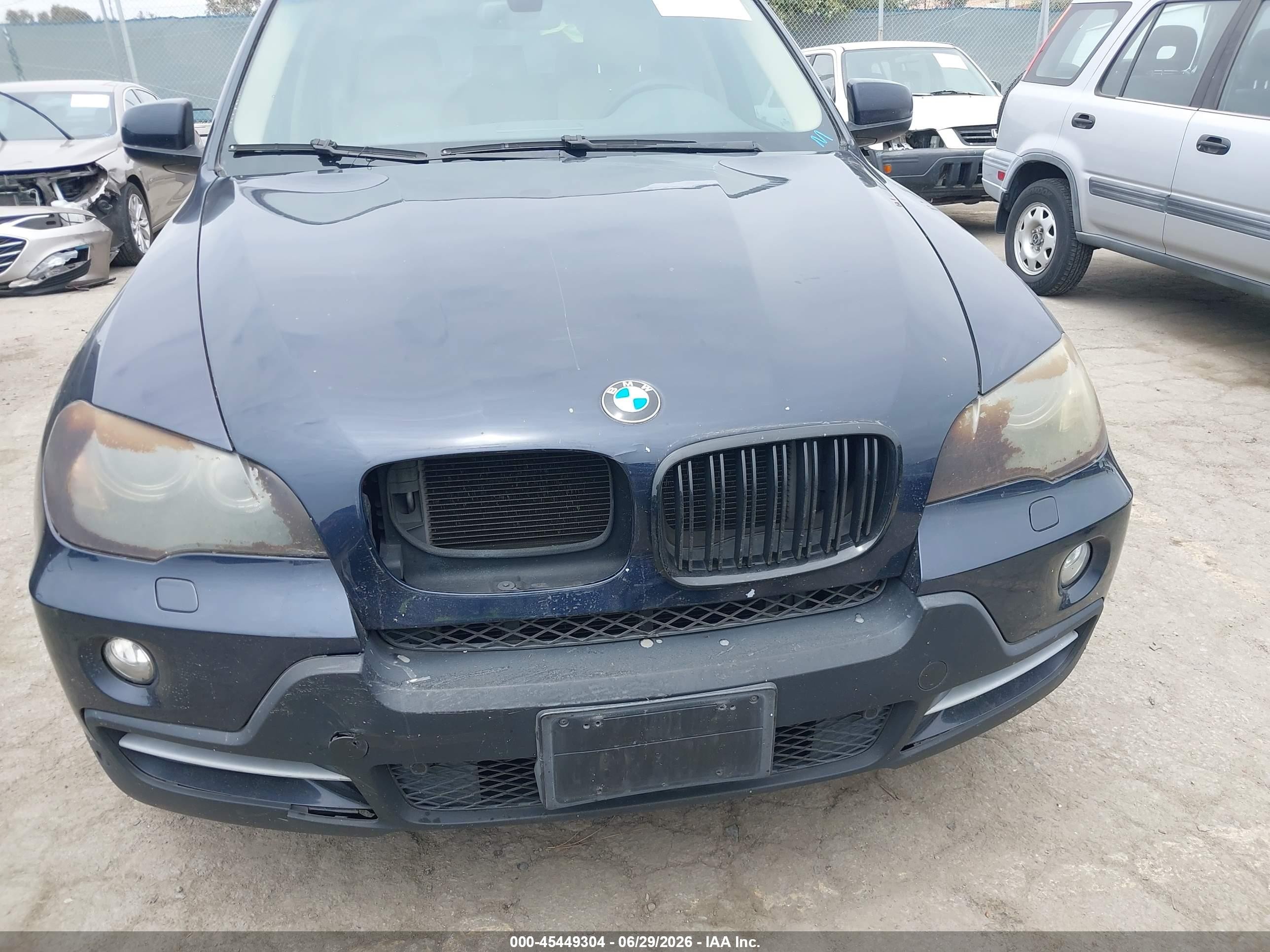 2007 Bmw X5 3.0si Dark Blue vin: 5UXFE43517L011073