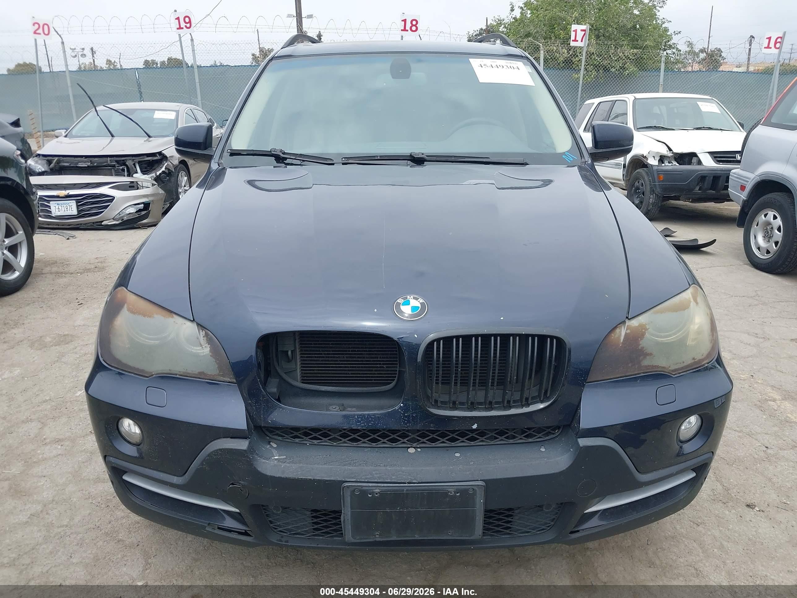 2007 Bmw X5 3.0si Dark Blue vin: 5UXFE43517L011073