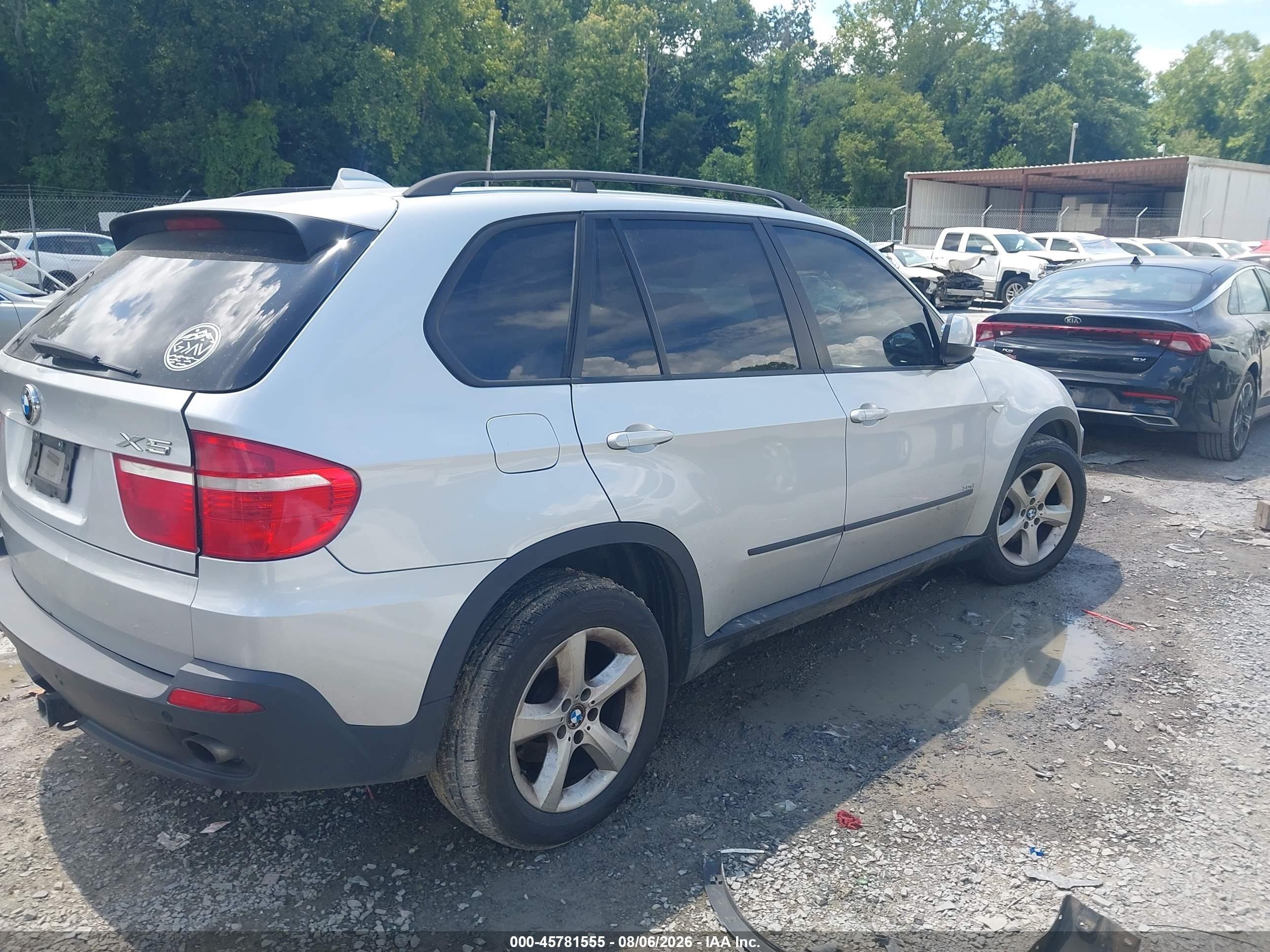 2008 Bmw X5 3.0si Silver vin: 5UXFE43518L029249