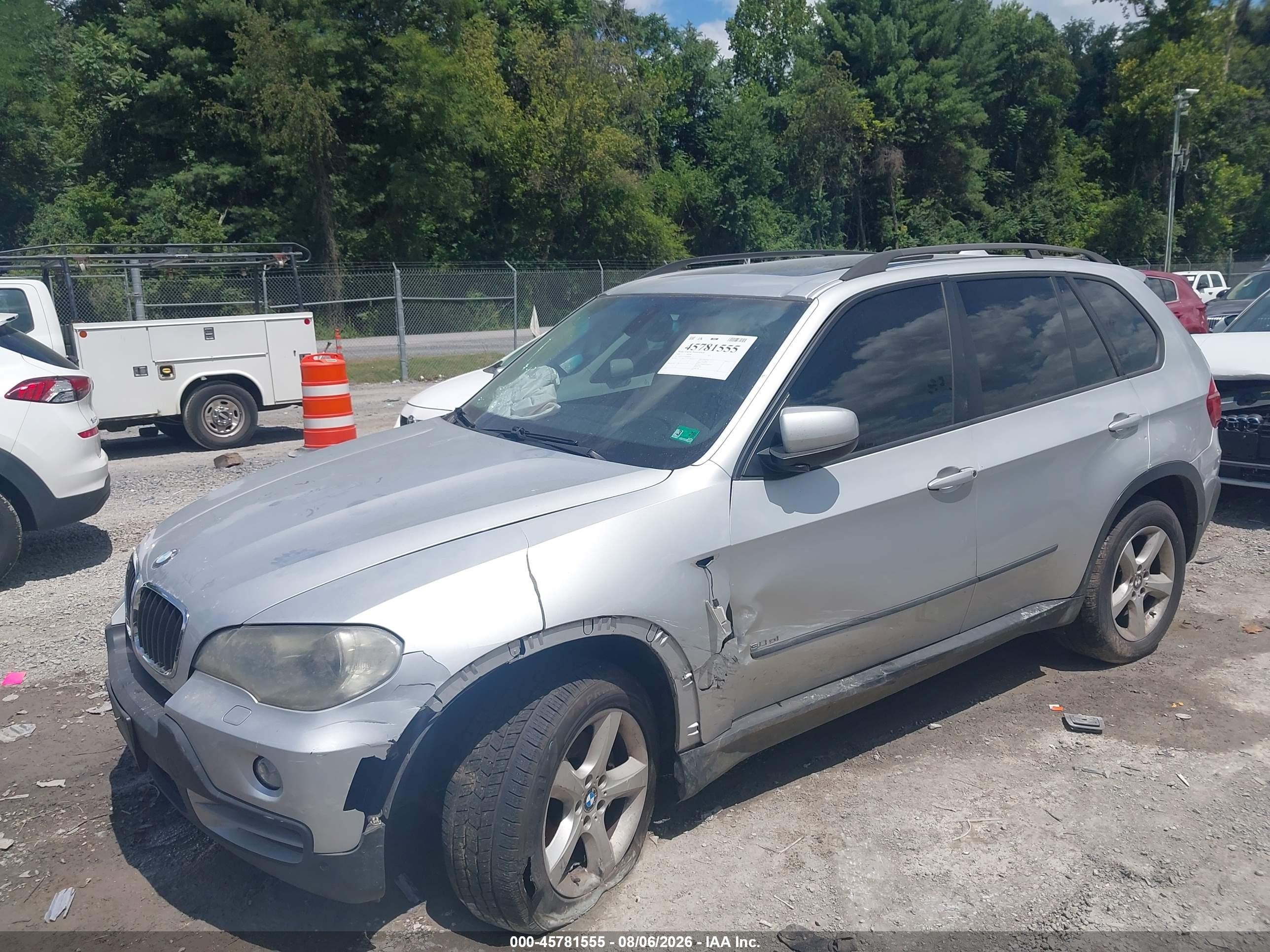 2008 Bmw X5 3.0si Silver vin: 5UXFE43518L029249