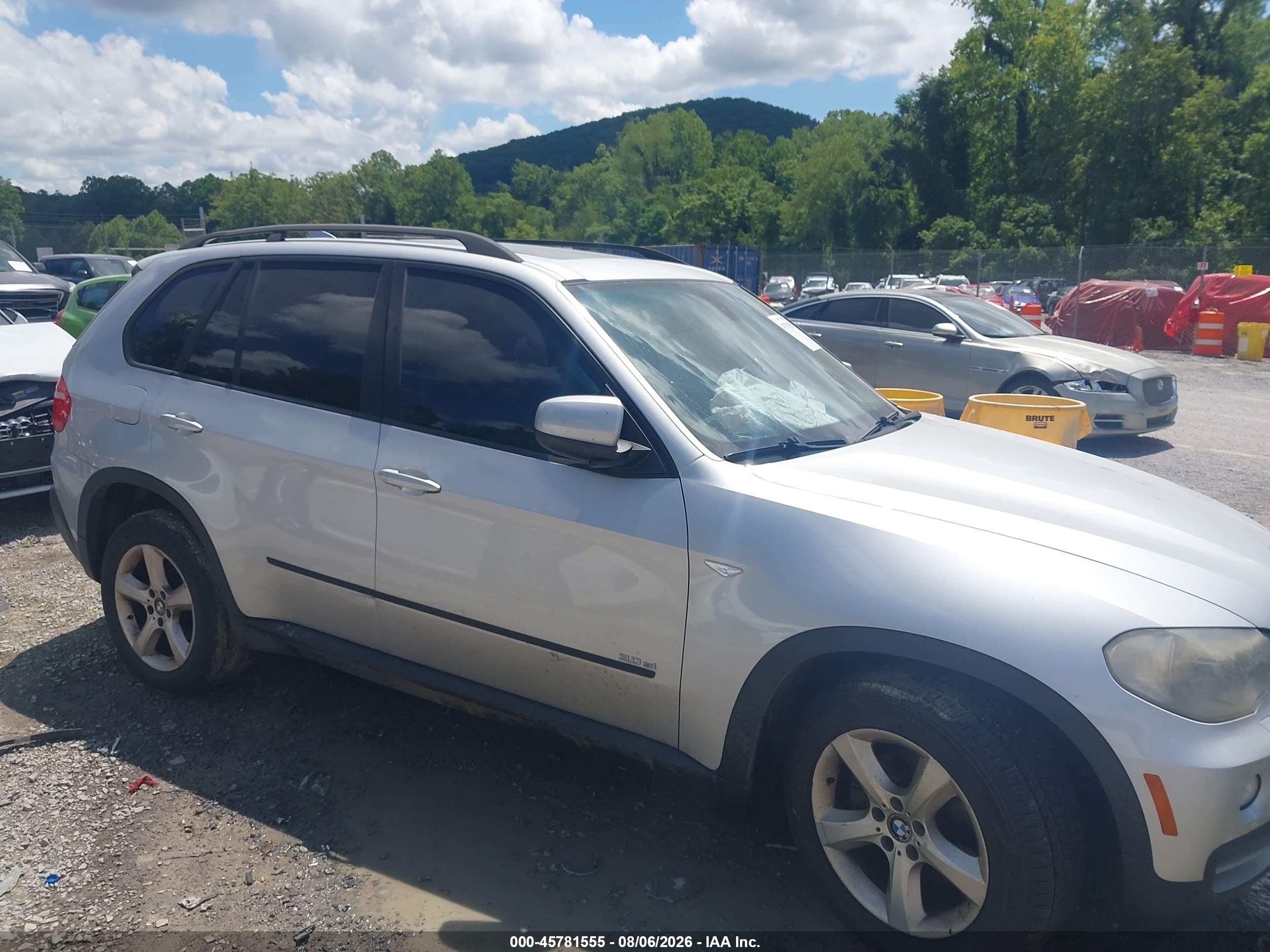 2008 Bmw X5 3.0si Silver vin: 5UXFE43518L029249
