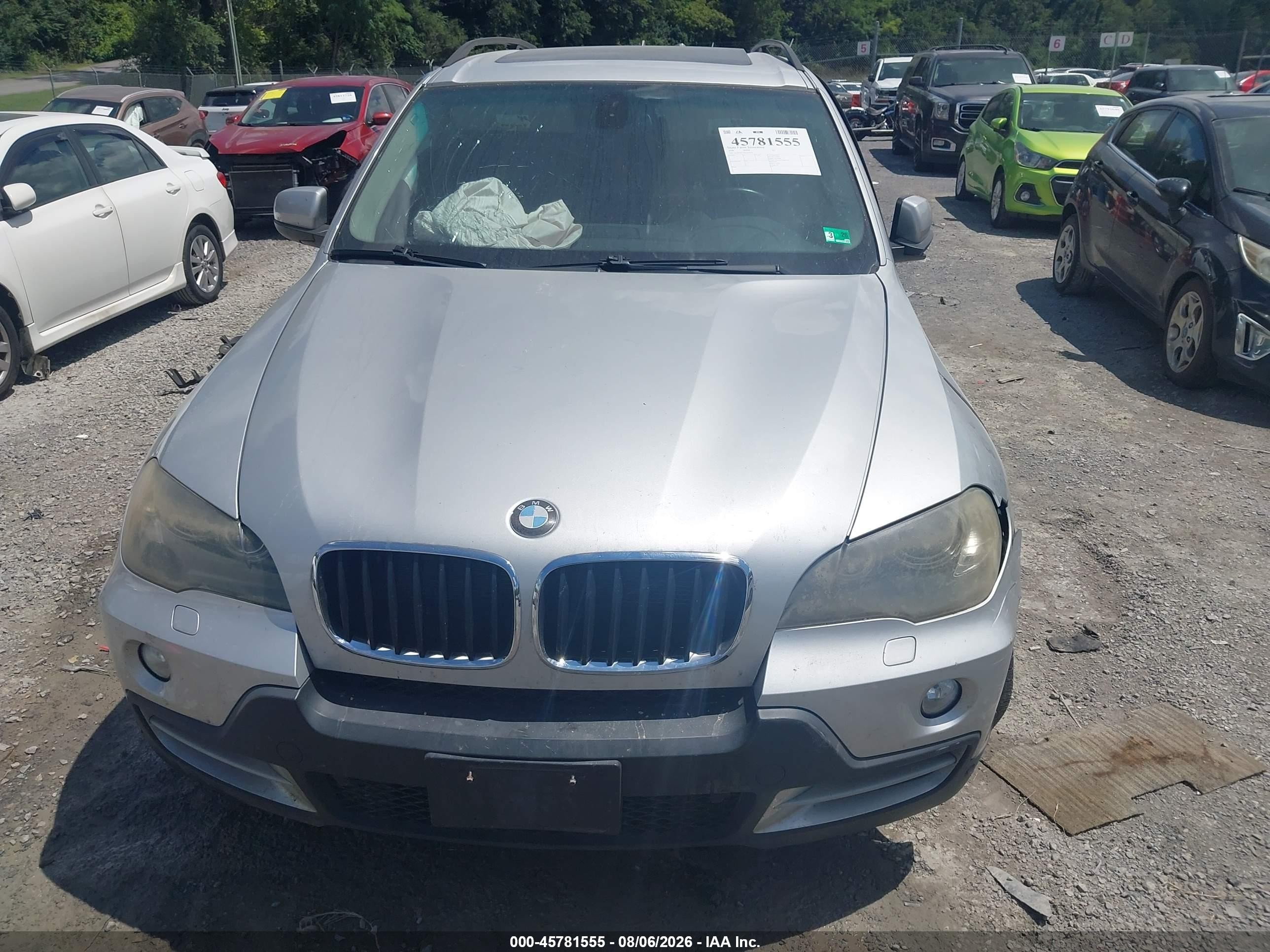 2008 Bmw X5 3.0si Silver vin: 5UXFE43518L029249