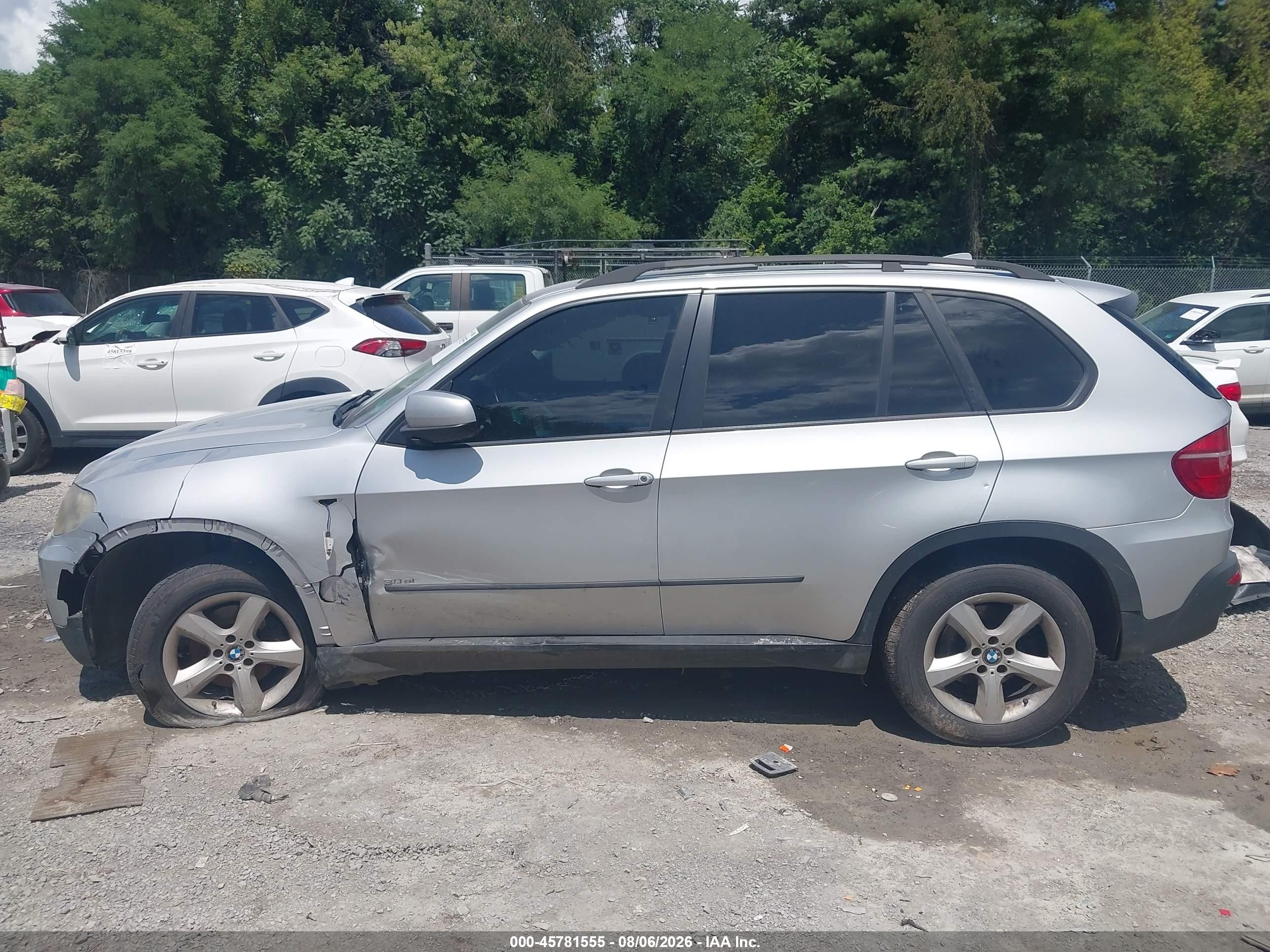 2008 Bmw X5 3.0si Silver vin: 5UXFE43518L029249
