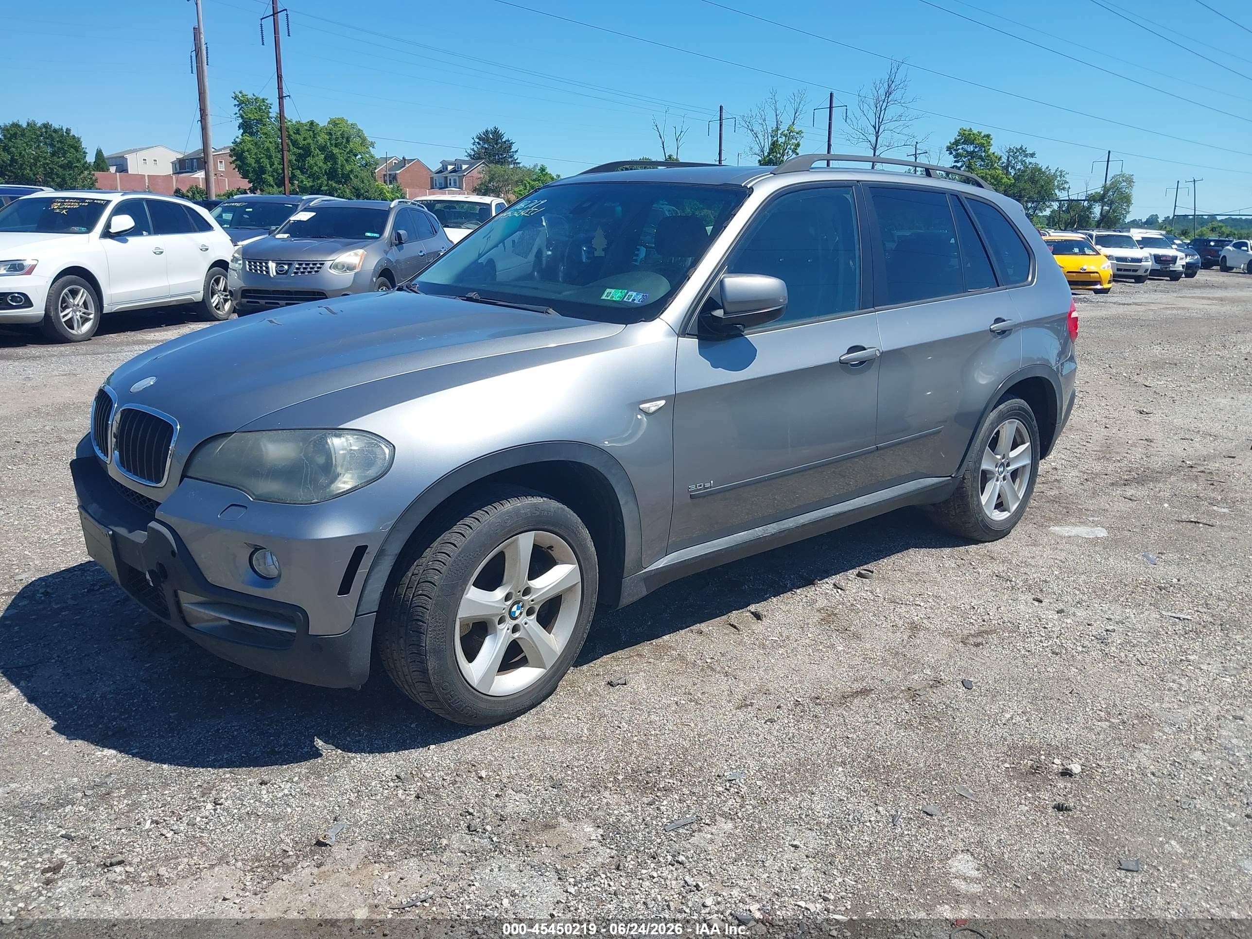 2007 Bmw X5 3.0si Gray vin: 5UXFE43527L011504