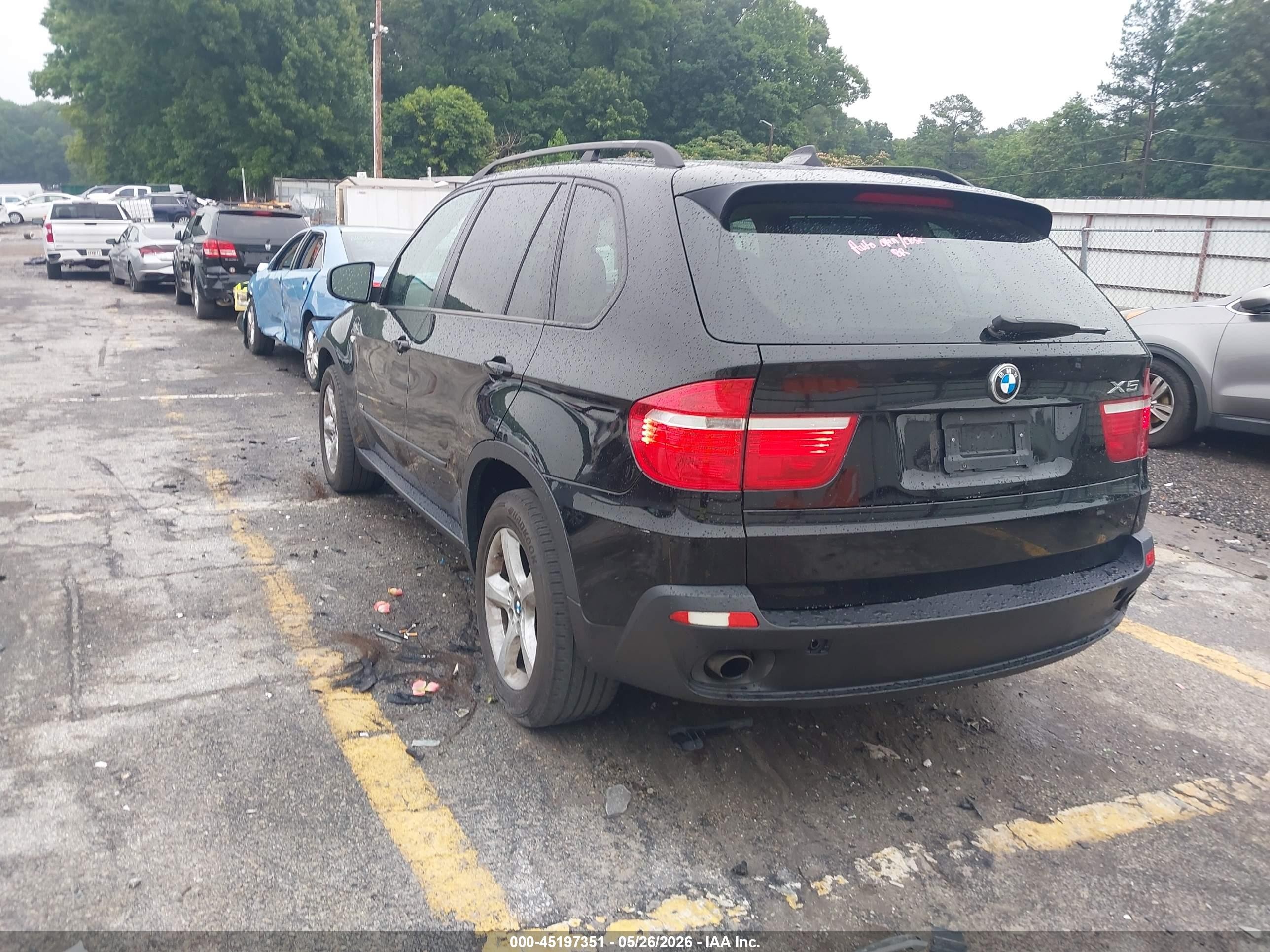 2008 Bmw X5 3.0si Black vin: 5UXFE43528L024058