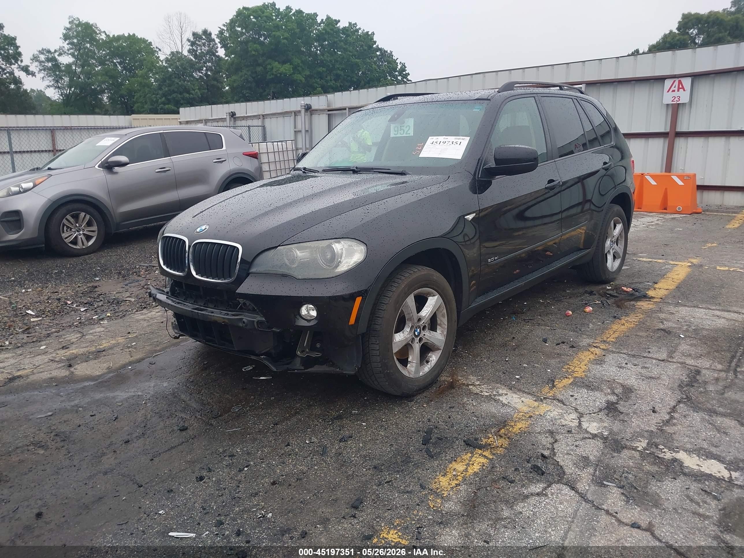 2008 Bmw X5 3.0si Black vin: 5UXFE43528L024058