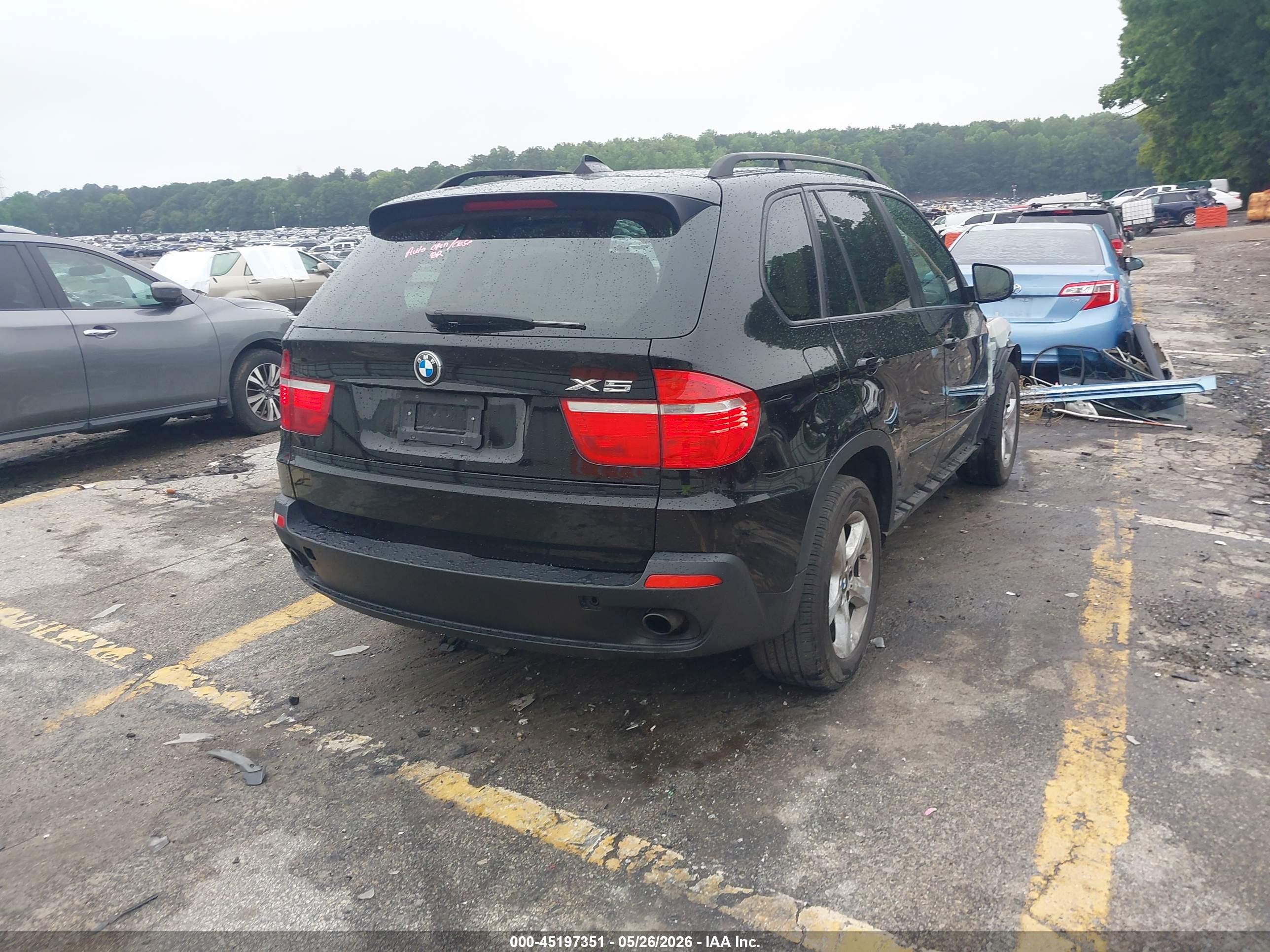 2008 Bmw X5 3.0si Black vin: 5UXFE43528L024058