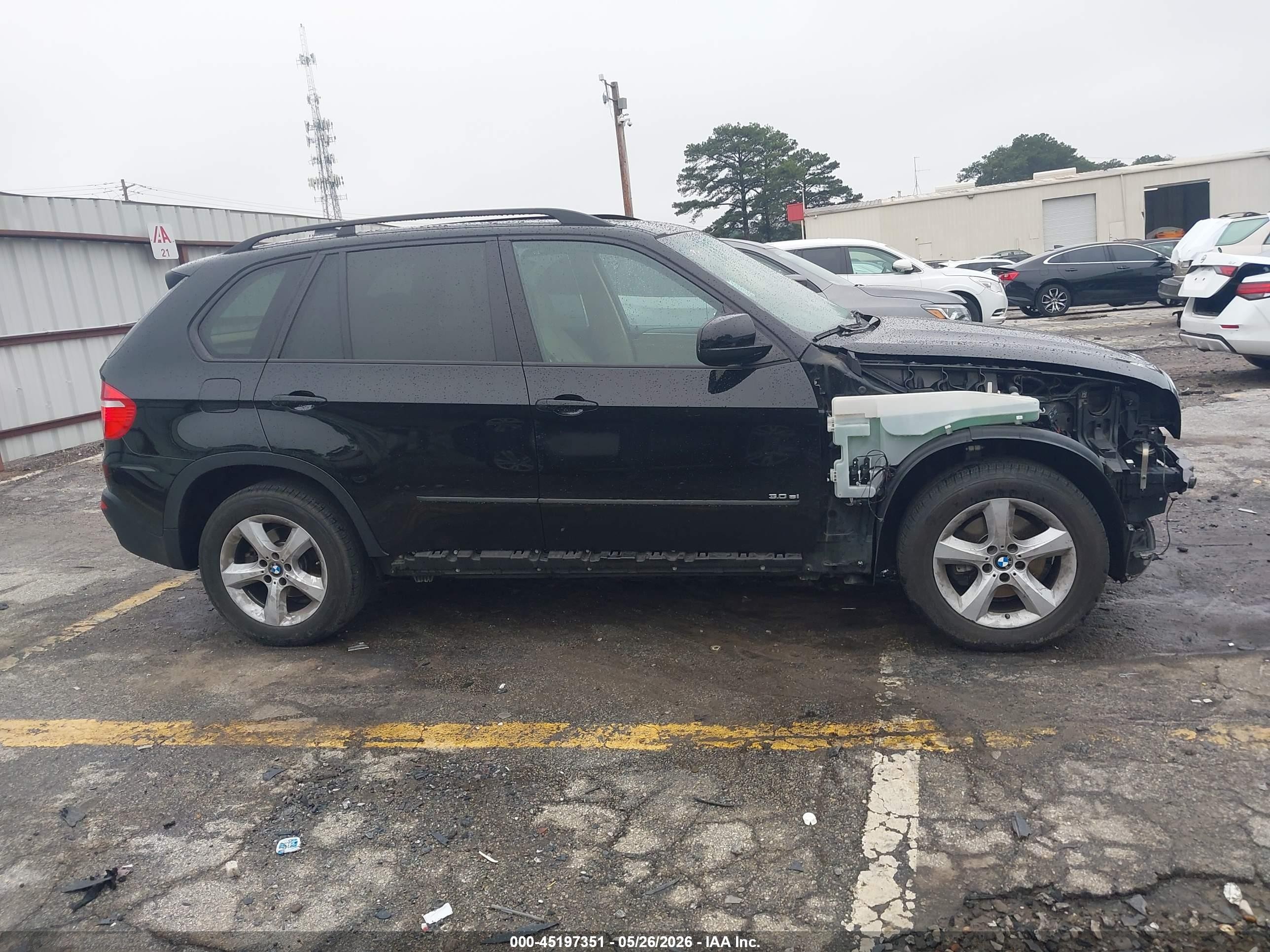 2008 Bmw X5 3.0si Black vin: 5UXFE43528L024058