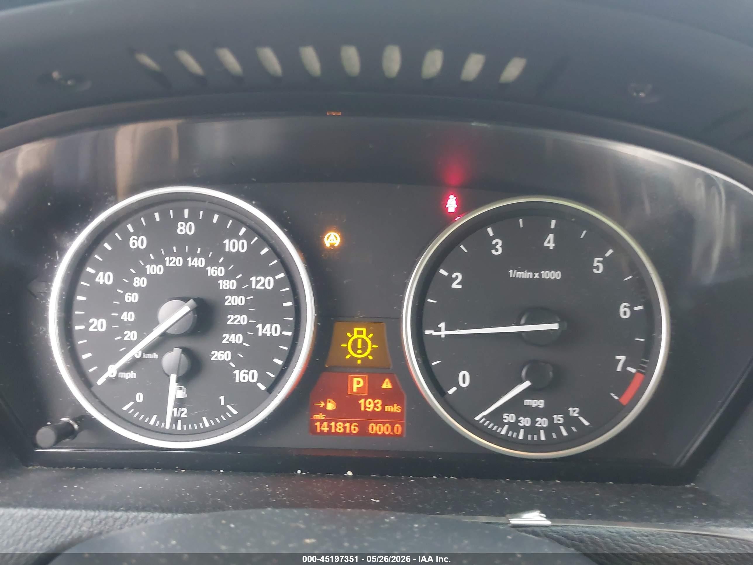 2008 Bmw X5 3.0si Black vin: 5UXFE43528L024058