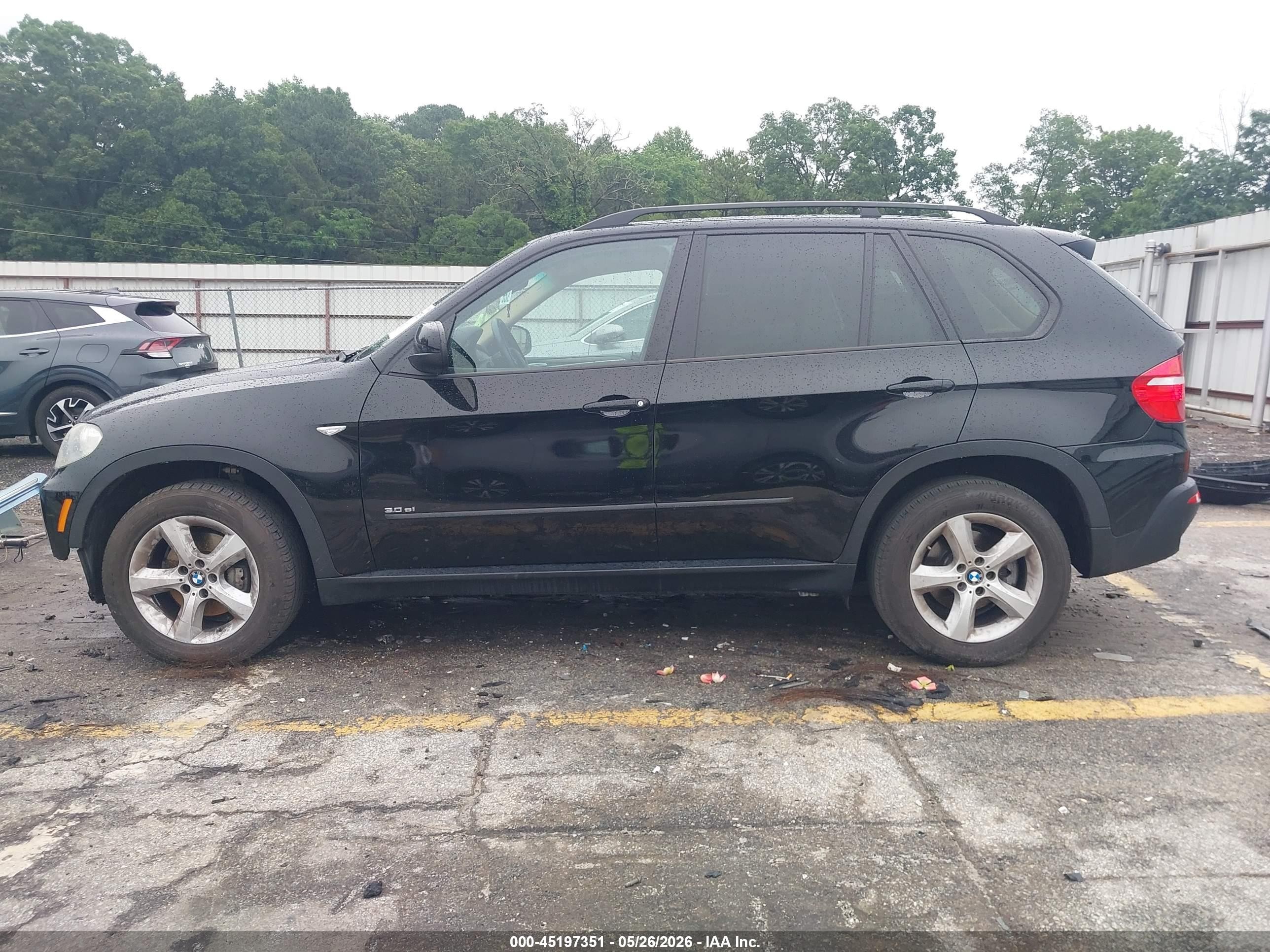 2008 Bmw X5 3.0si Black vin: 5UXFE43528L024058