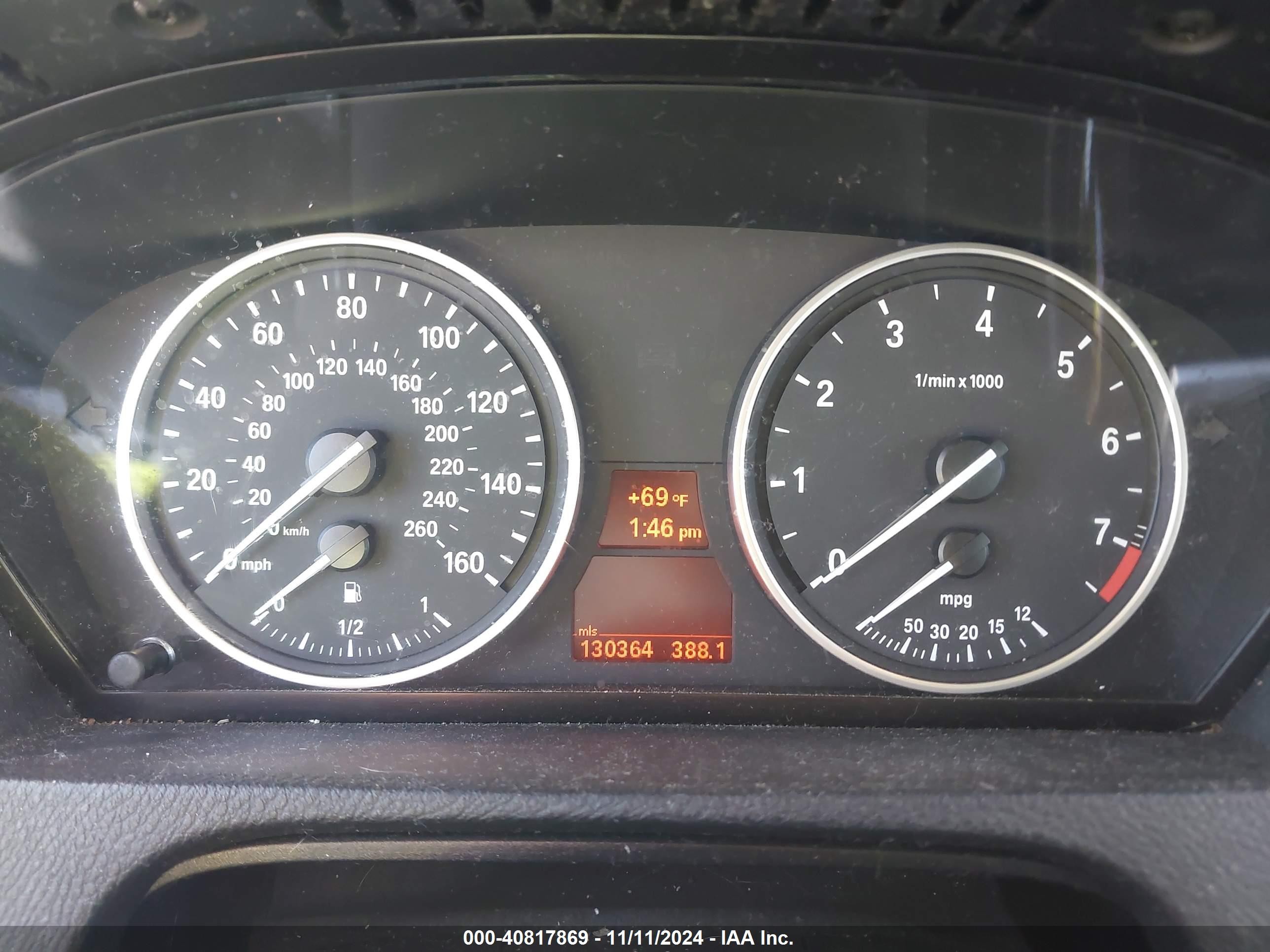 2009 Bmw X5 Xdrive30i Black vin: 5UXFE43529L271646