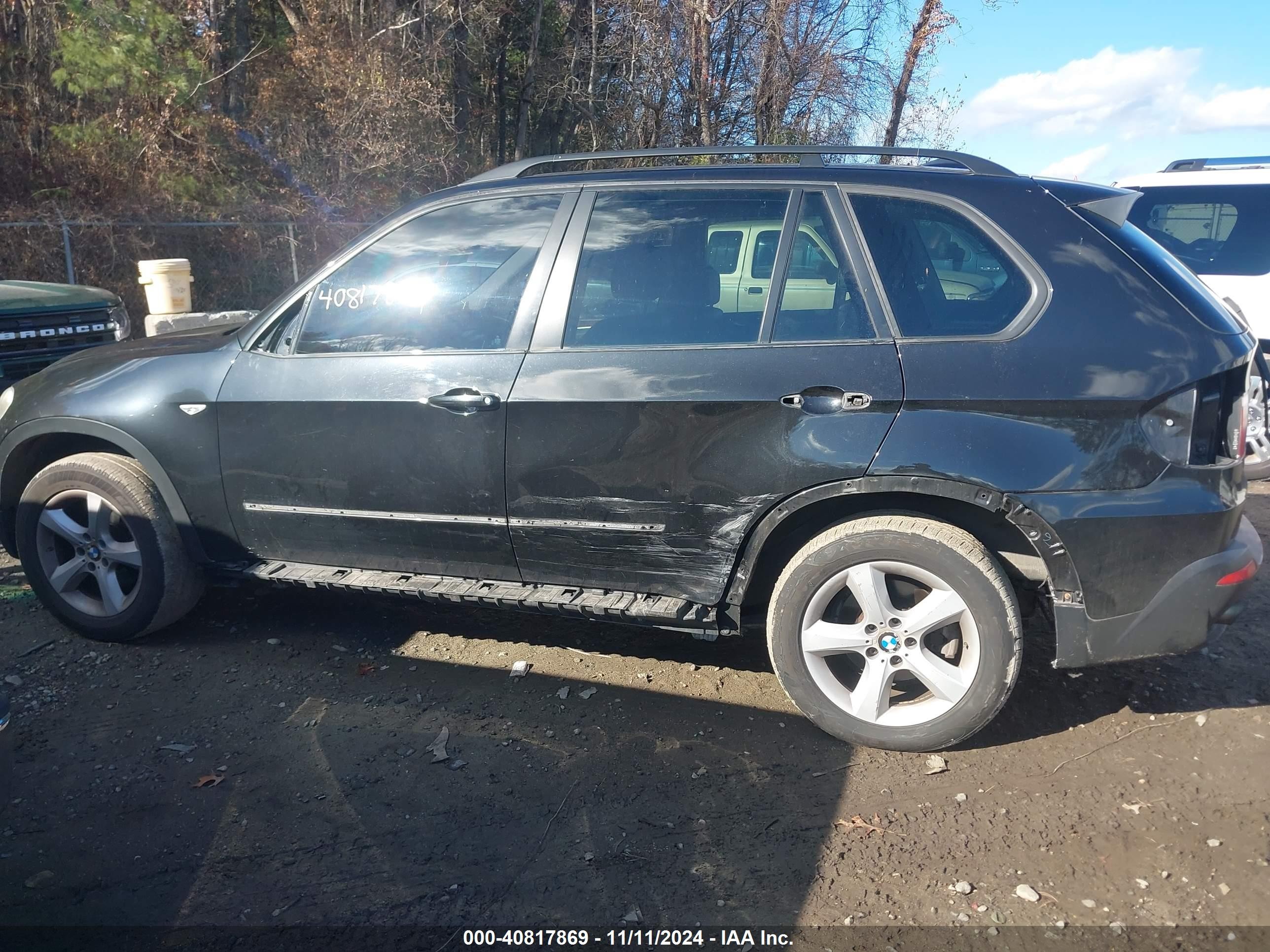 2009 Bmw X5 Xdrive30i Black vin: 5UXFE43529L271646