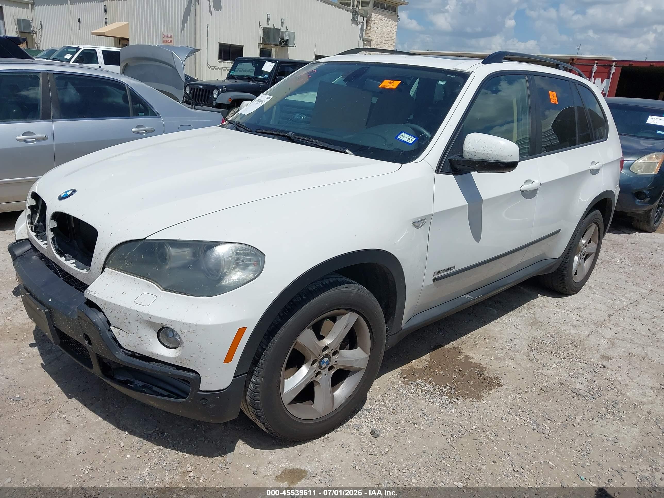 2009 Bmw X5 Xdrive30i White vin: 5UXFE43529L274319