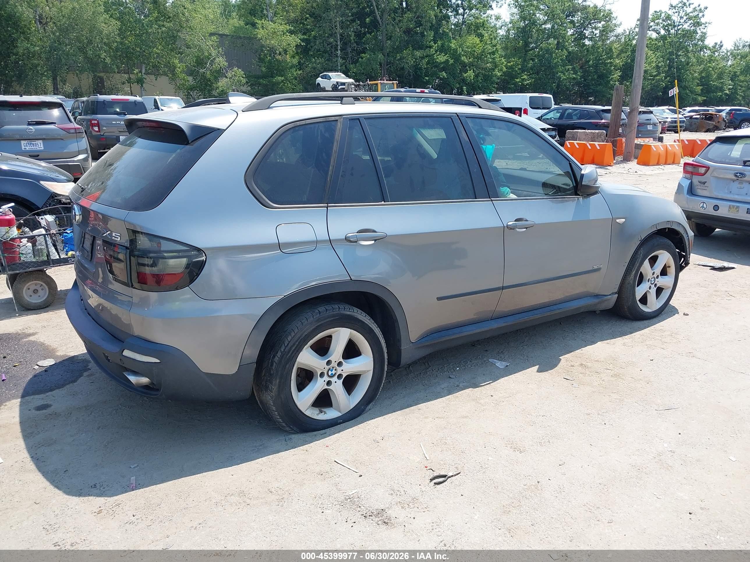 2008 Bmw X5 3.0si Gray vin: 5UXFE43538L008208