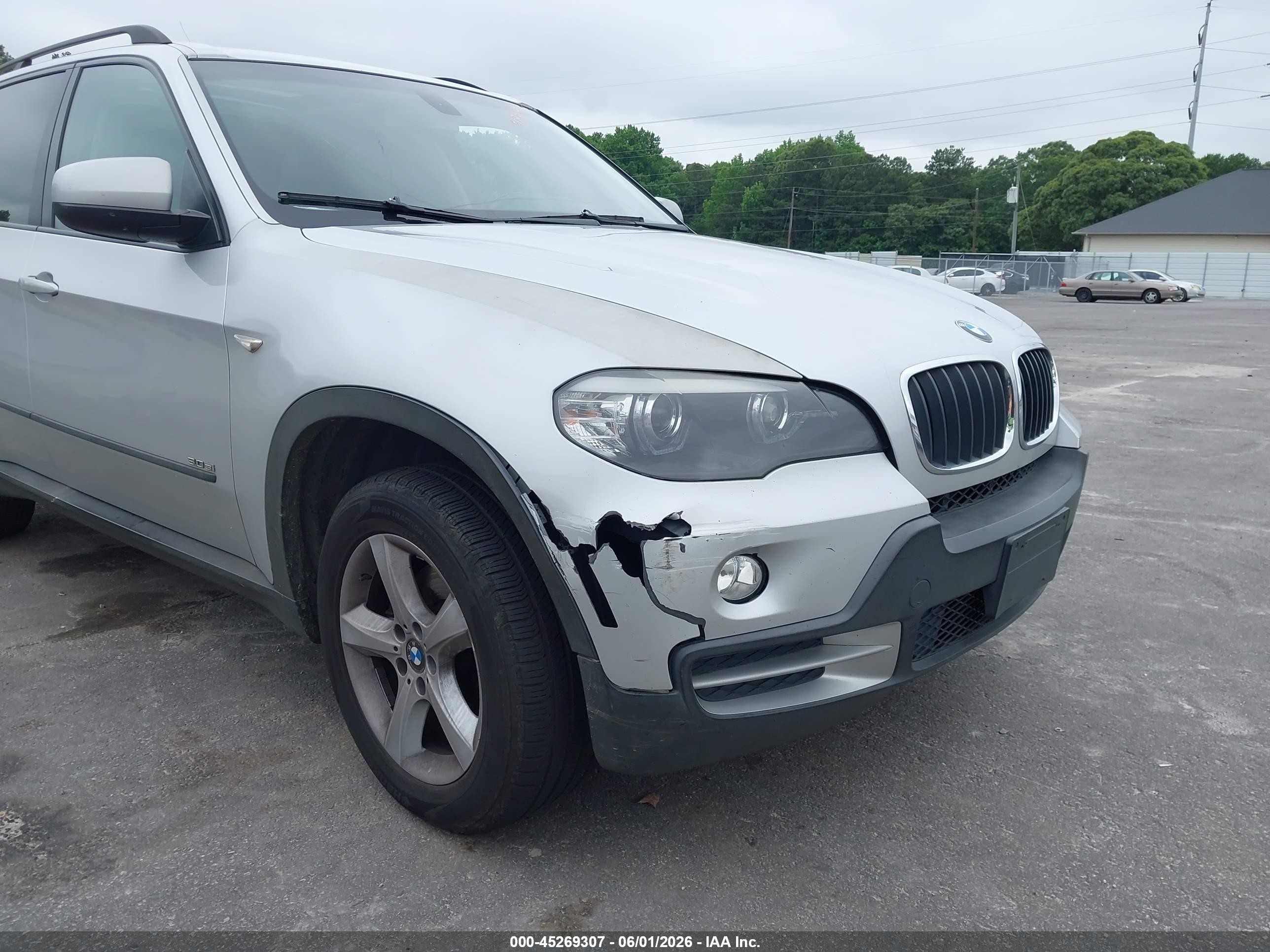 2008 Bmw X5 3.0si Серебряный vin: 5UXFE43538L024277