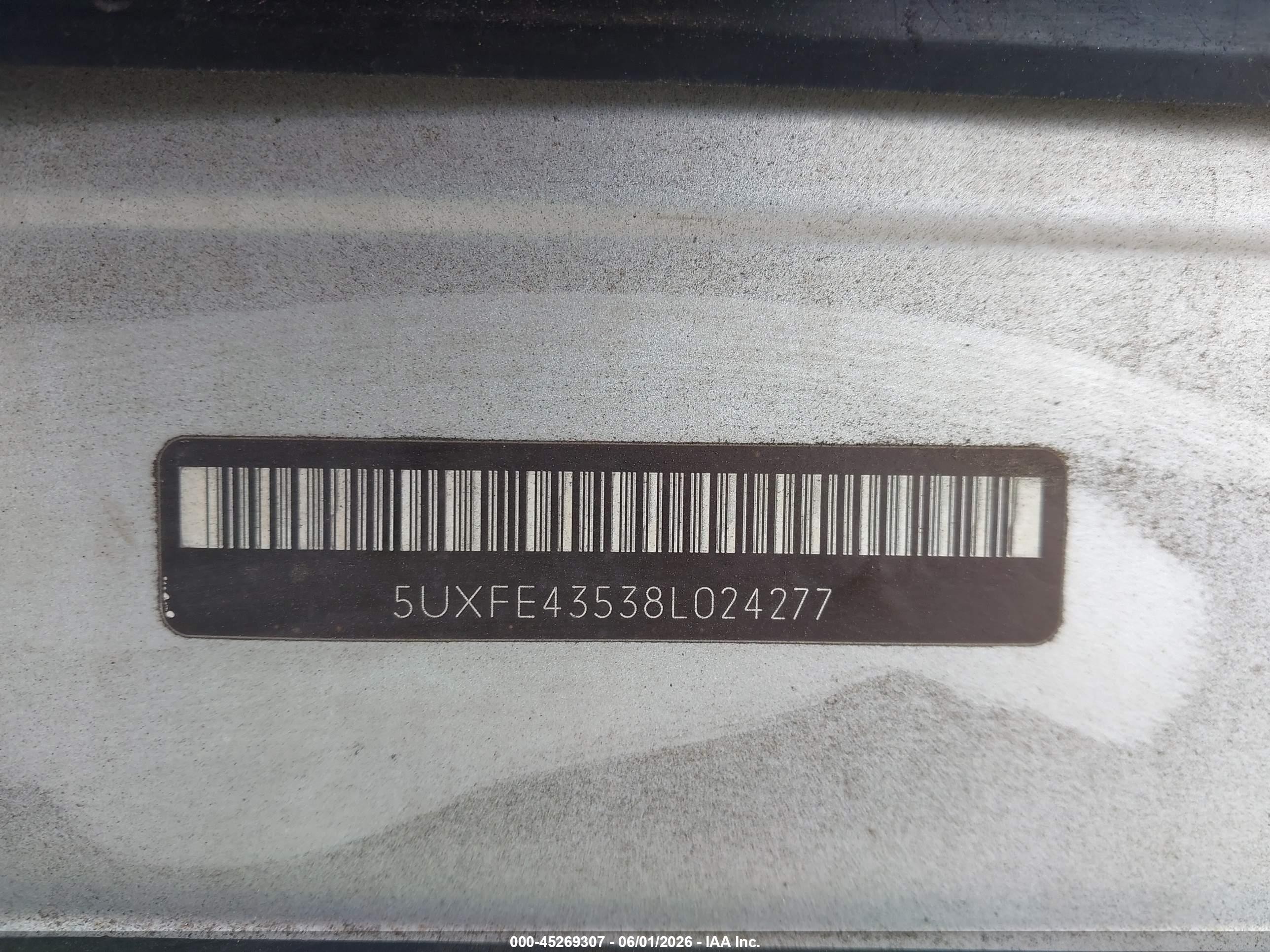 2008 Bmw X5 3.0si Серебряный vin: 5UXFE43538L024277