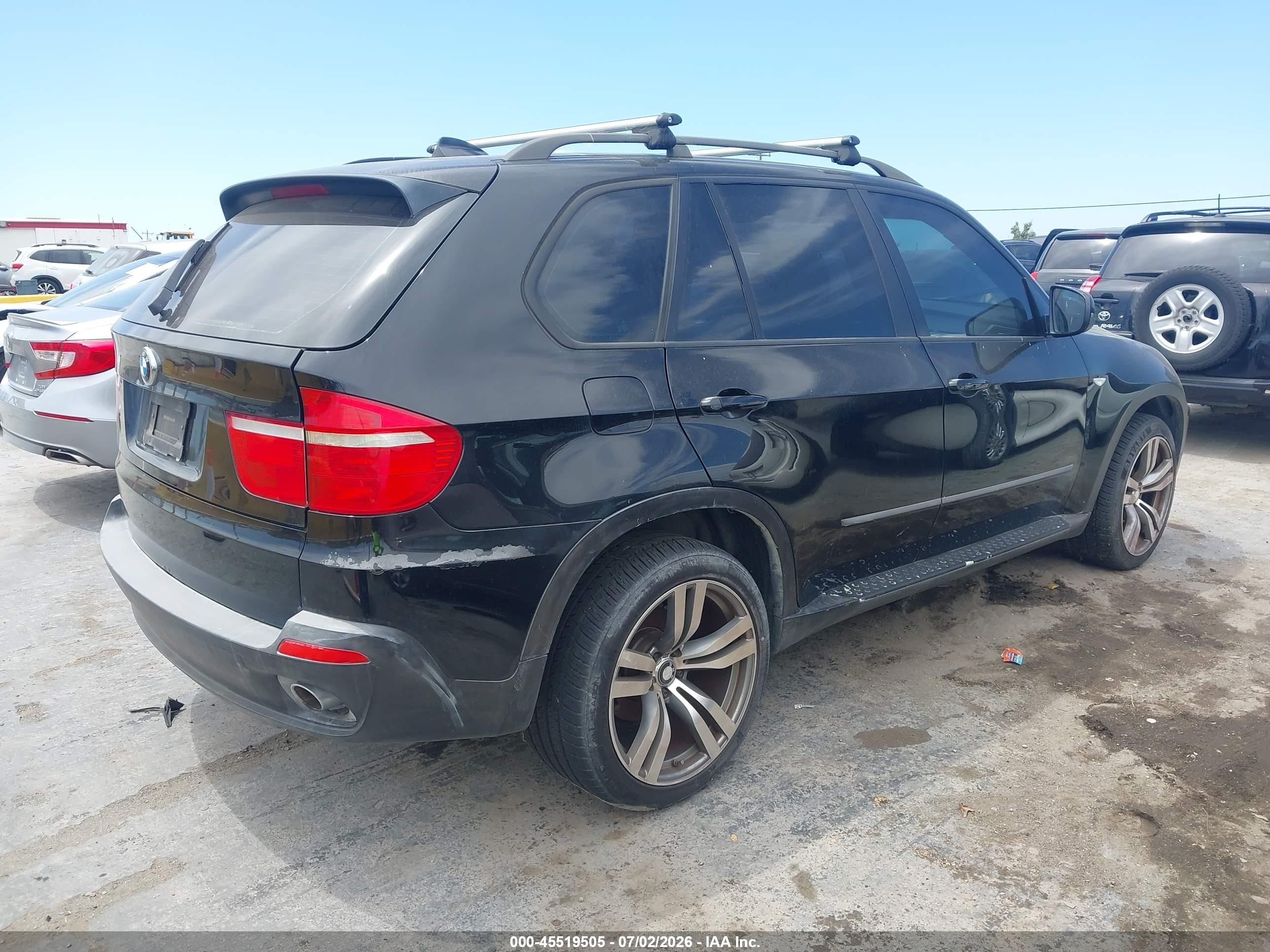 2008 Bmw X5 3.0si Black vin: 5UXFE43538L026028
