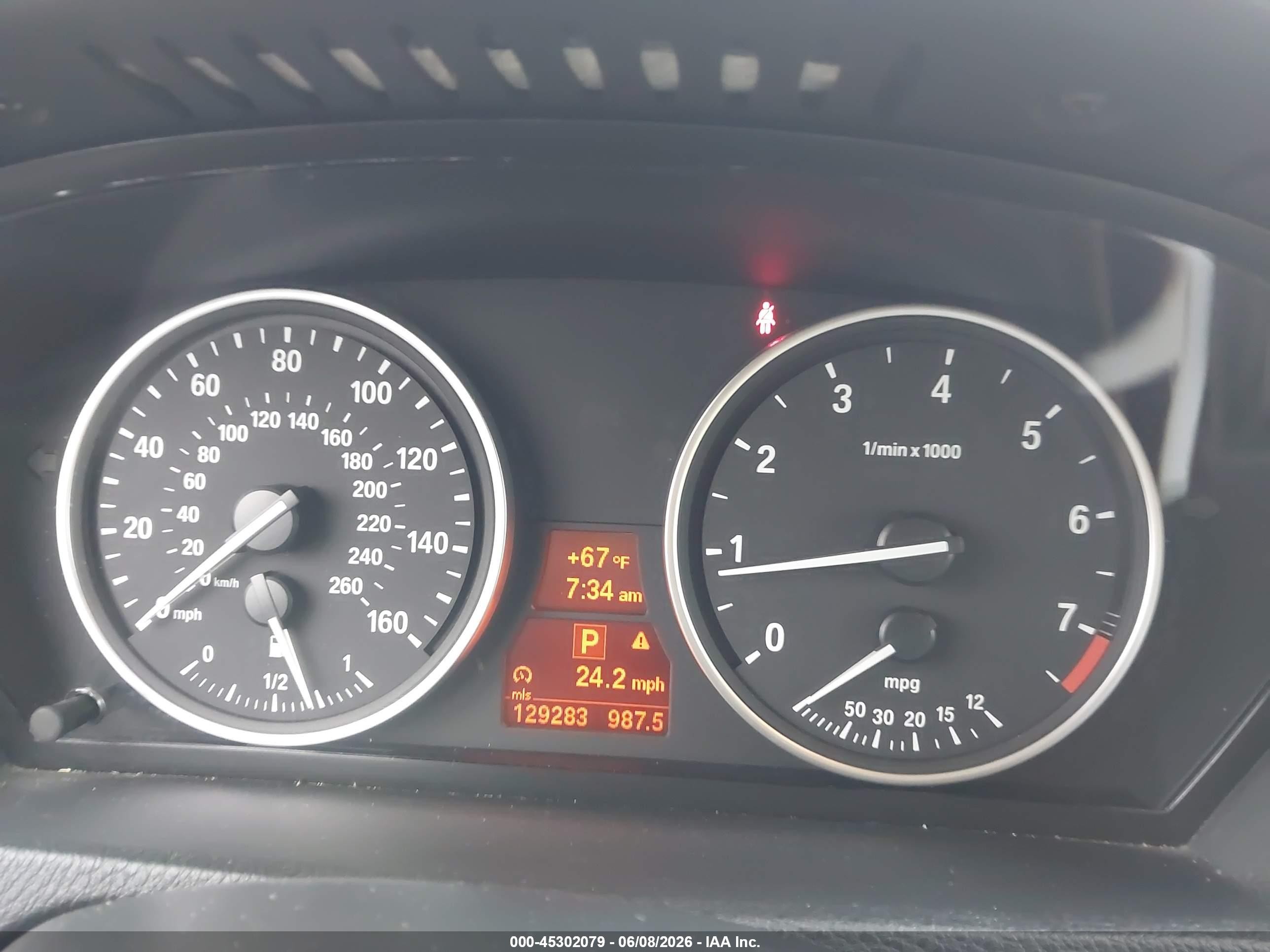 2008 Bmw X5 3.0si White vin: 5UXFE43538L034243