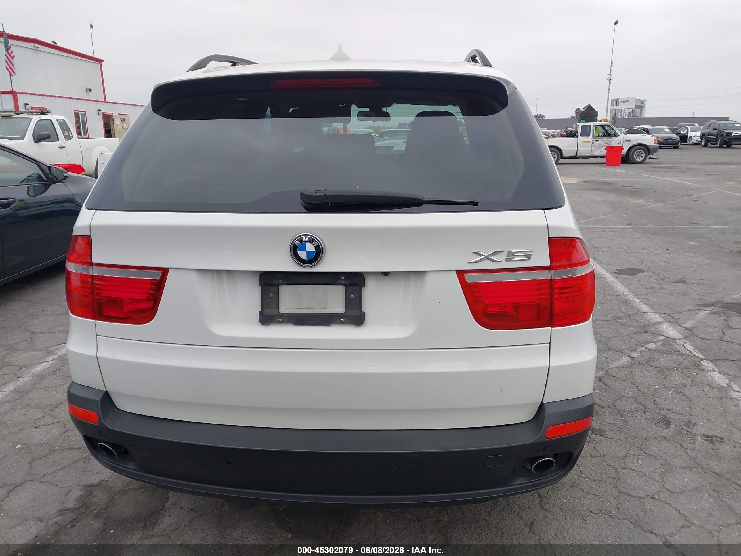 2008 Bmw X5 3.0si White vin: 5UXFE43538L034243