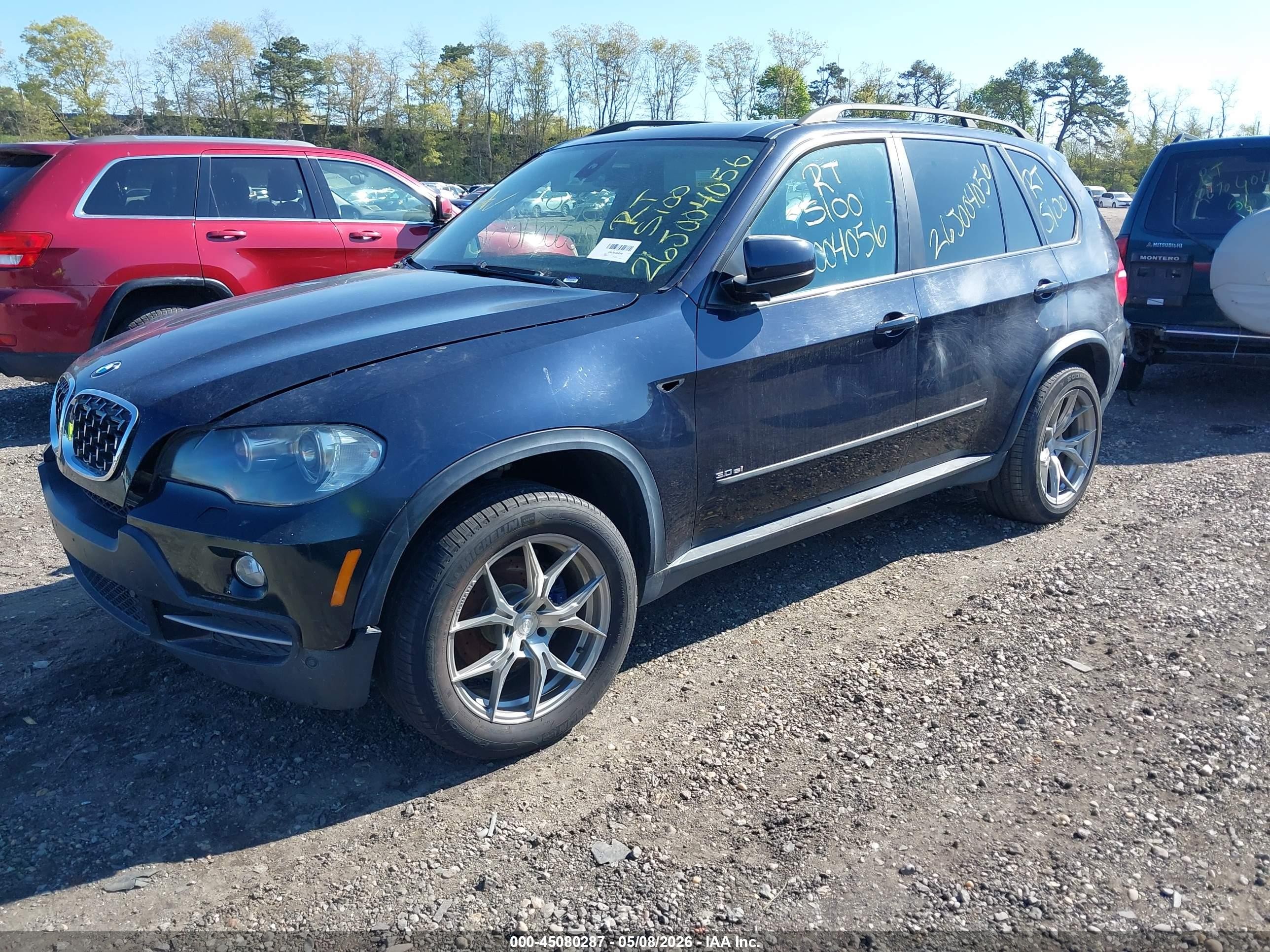 2008 Bmw X5 3.0si Black vin: 5UXFE43538L036932