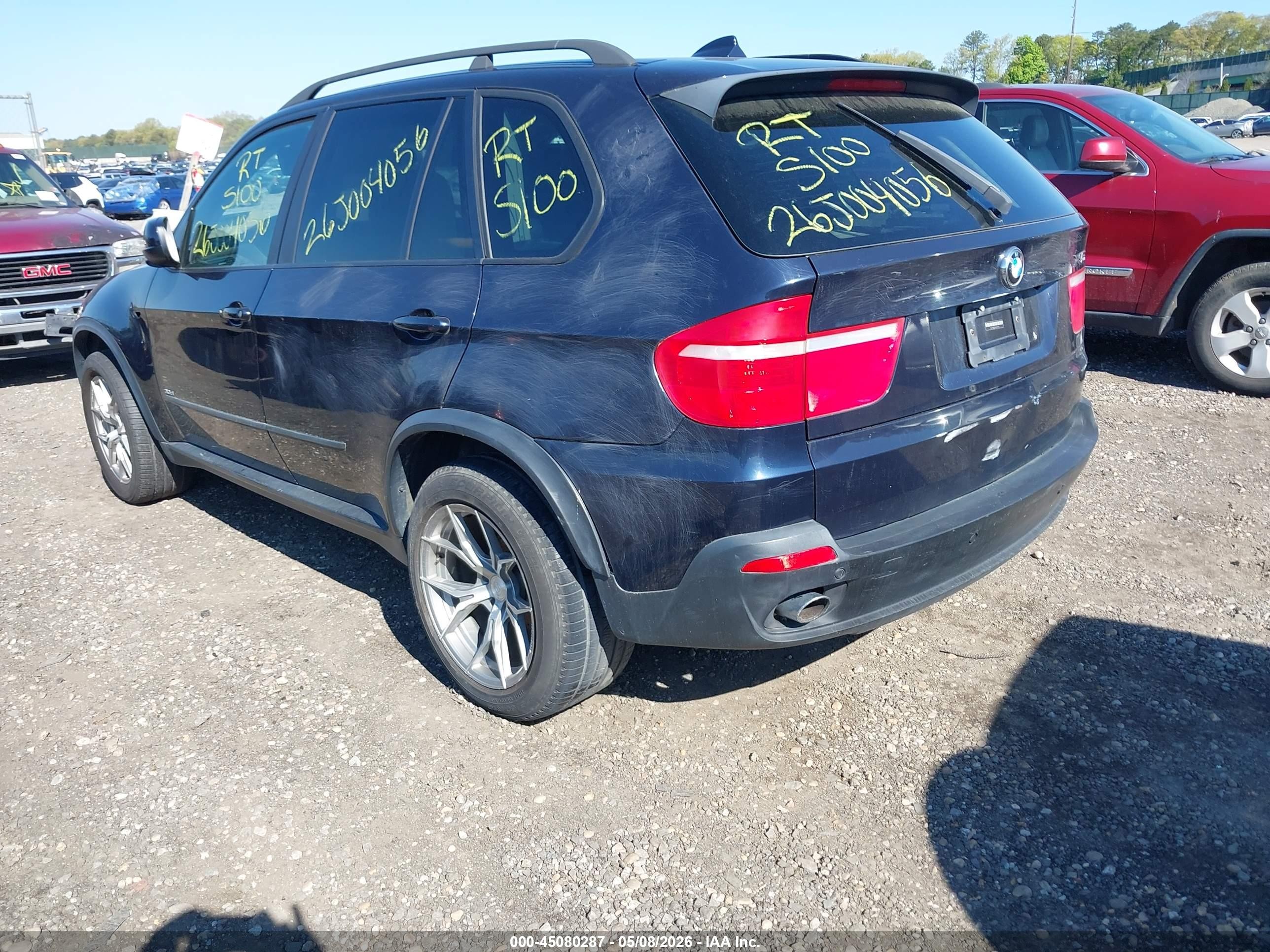 2008 Bmw X5 3.0si Black vin: 5UXFE43538L036932