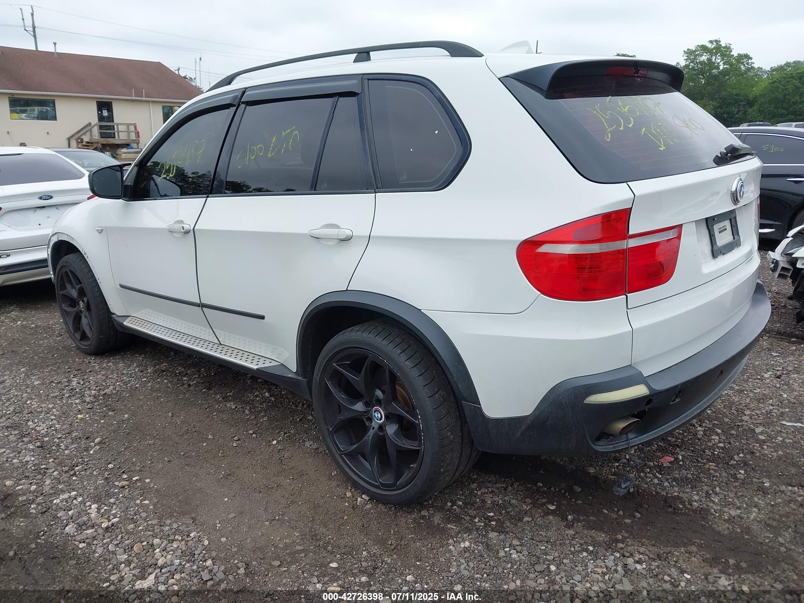 2007 Bmw X5 3.0si White vin: 5UXFE43547L012072