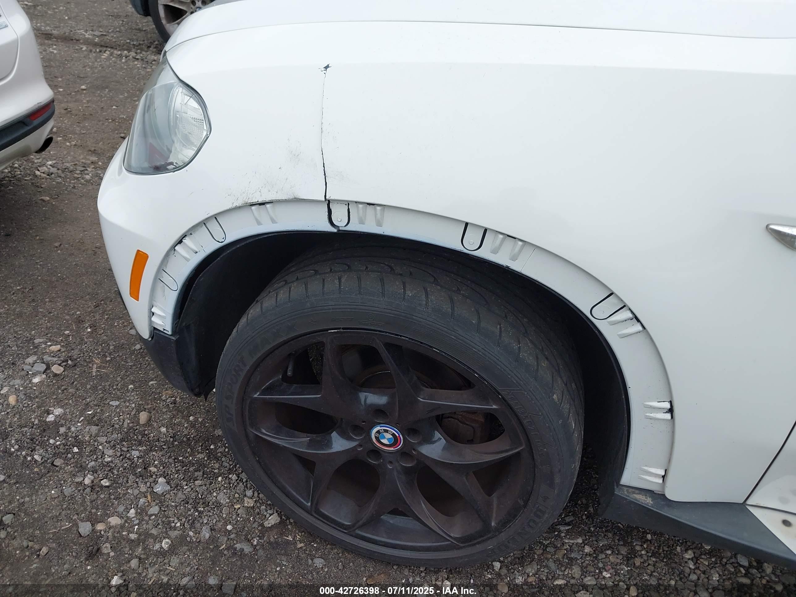 2007 Bmw X5 3.0si White vin: 5UXFE43547L012072