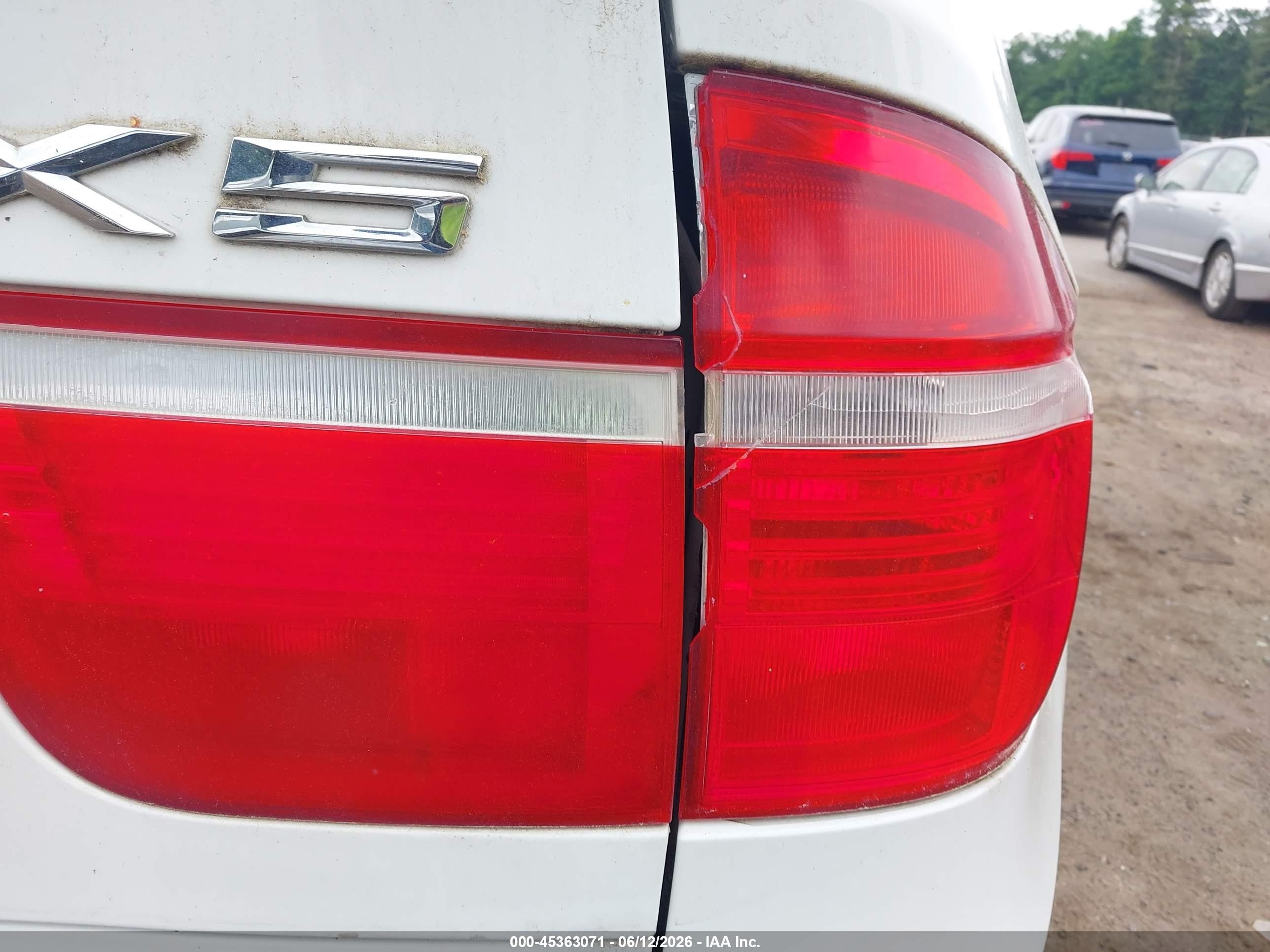 2008 Bmw X5 3.0si White vin: 5UXFE43548L022330