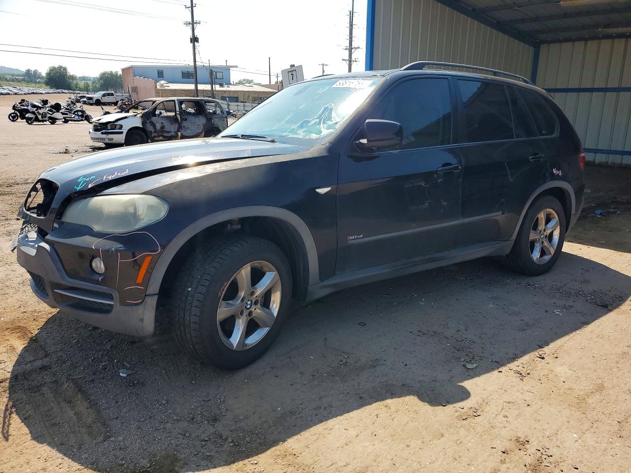 2008 Bmw X5 3.0i Black vin: 5UXFE43548L025809