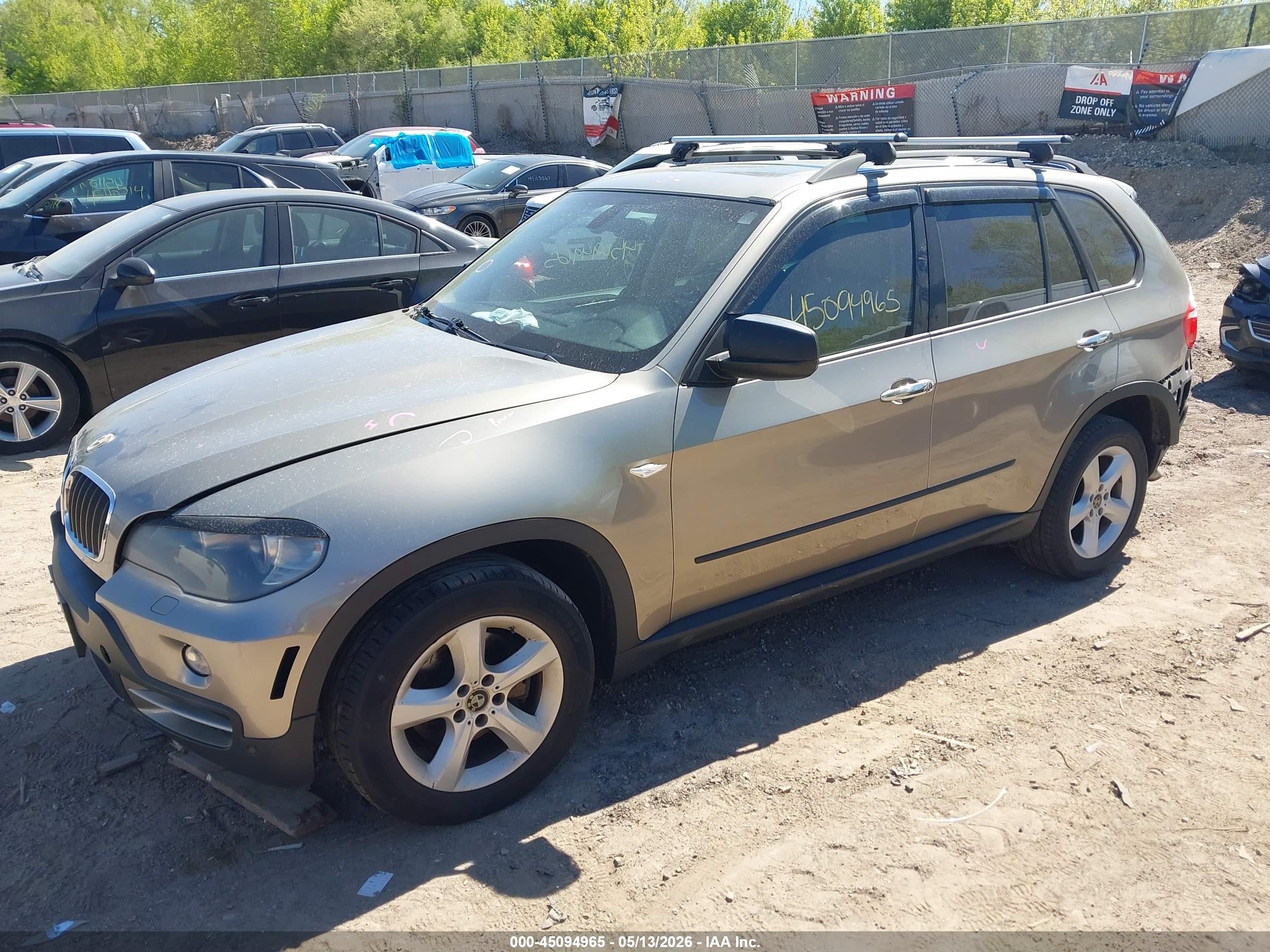 2008 Bmw X5 3.0si Серебряный vin: 5UXFE43548L035546